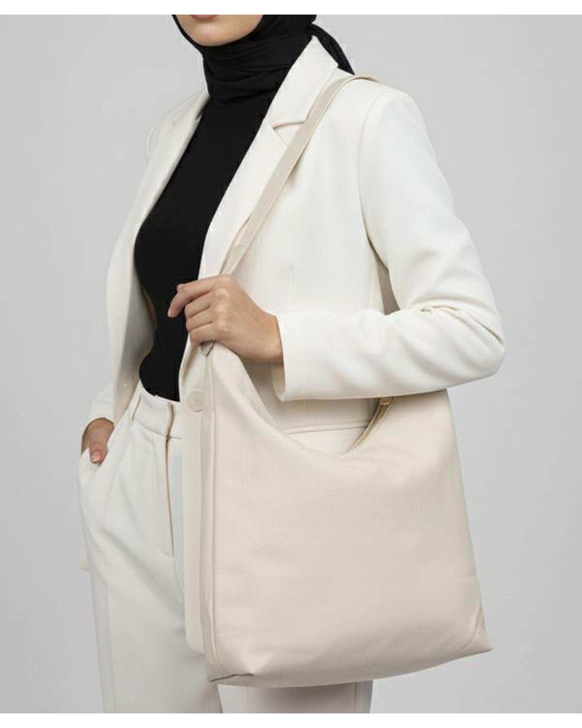 کیف دوشی زنانه کرم بیسراک Bisrak مدل SL-119241