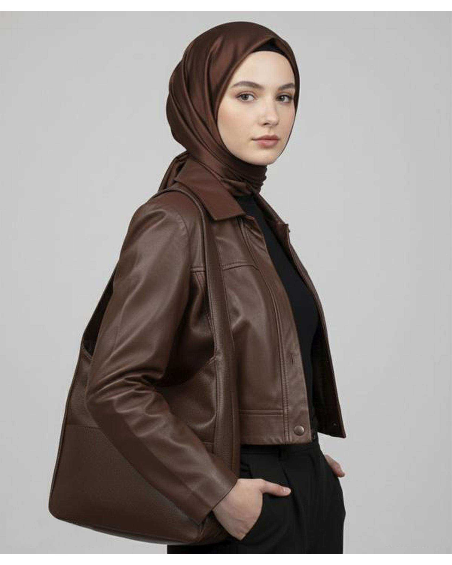 کیف دوشی زنانه قهوه ای بیسراک Bisrak مدل SL-119251