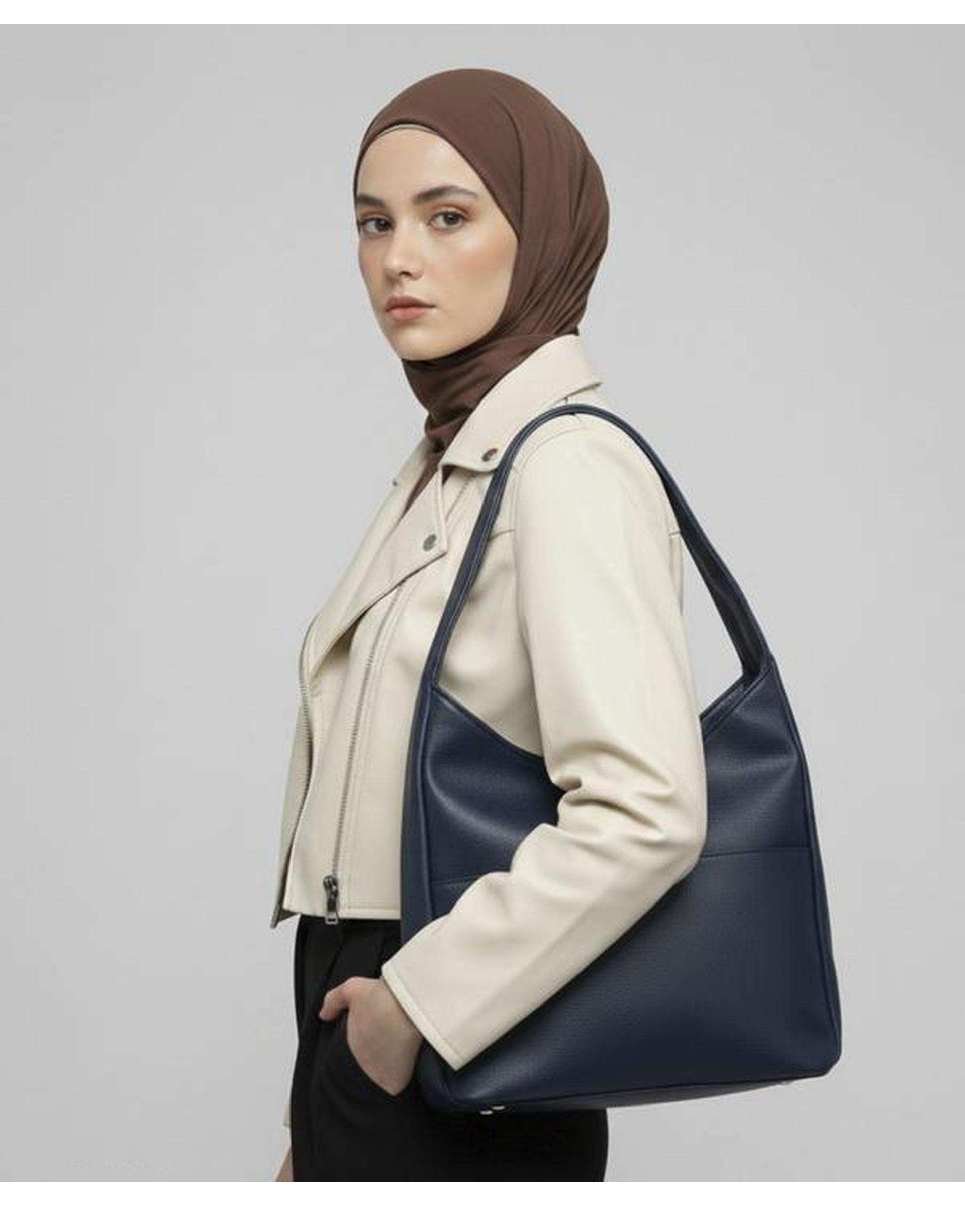 کیف دوشی زنانه سرمه ای بیسراک Bisrak مدل SL-119251