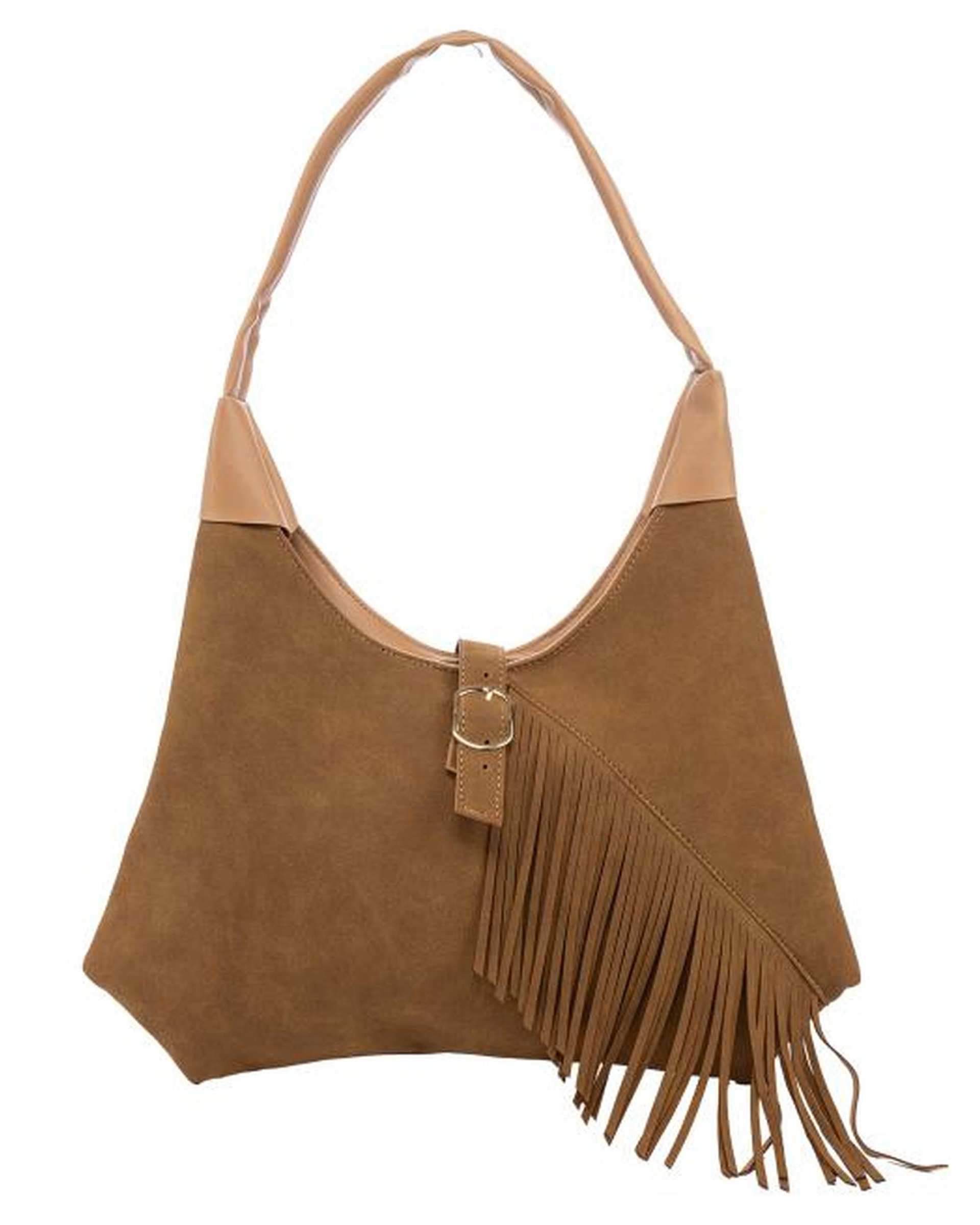 کیف دوشی زنانه عسلی بیسراک Bisrak مدل SL-119259