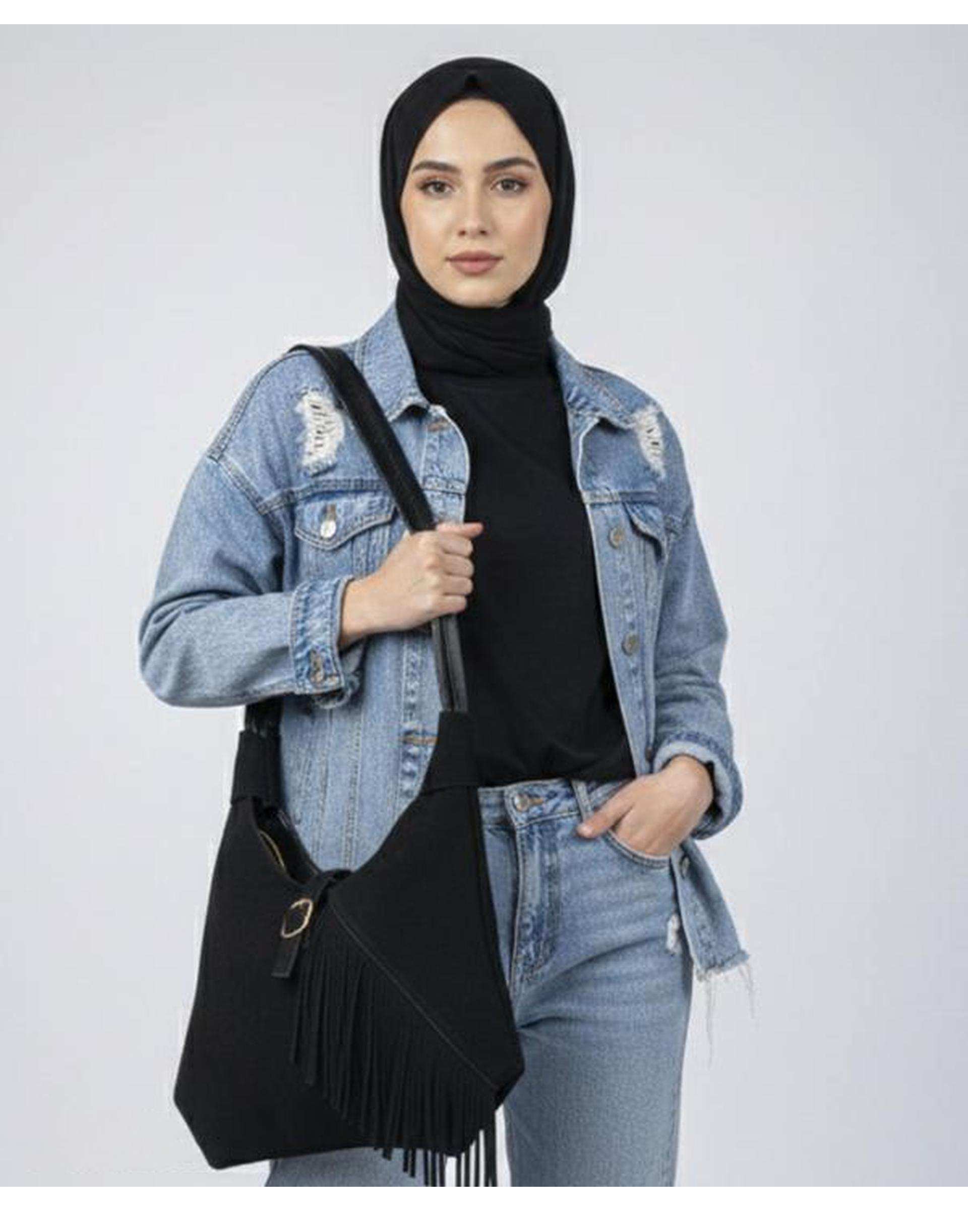 کیف دوشی زنانه مشکی بیسراک Bisrak مدل SL-119259