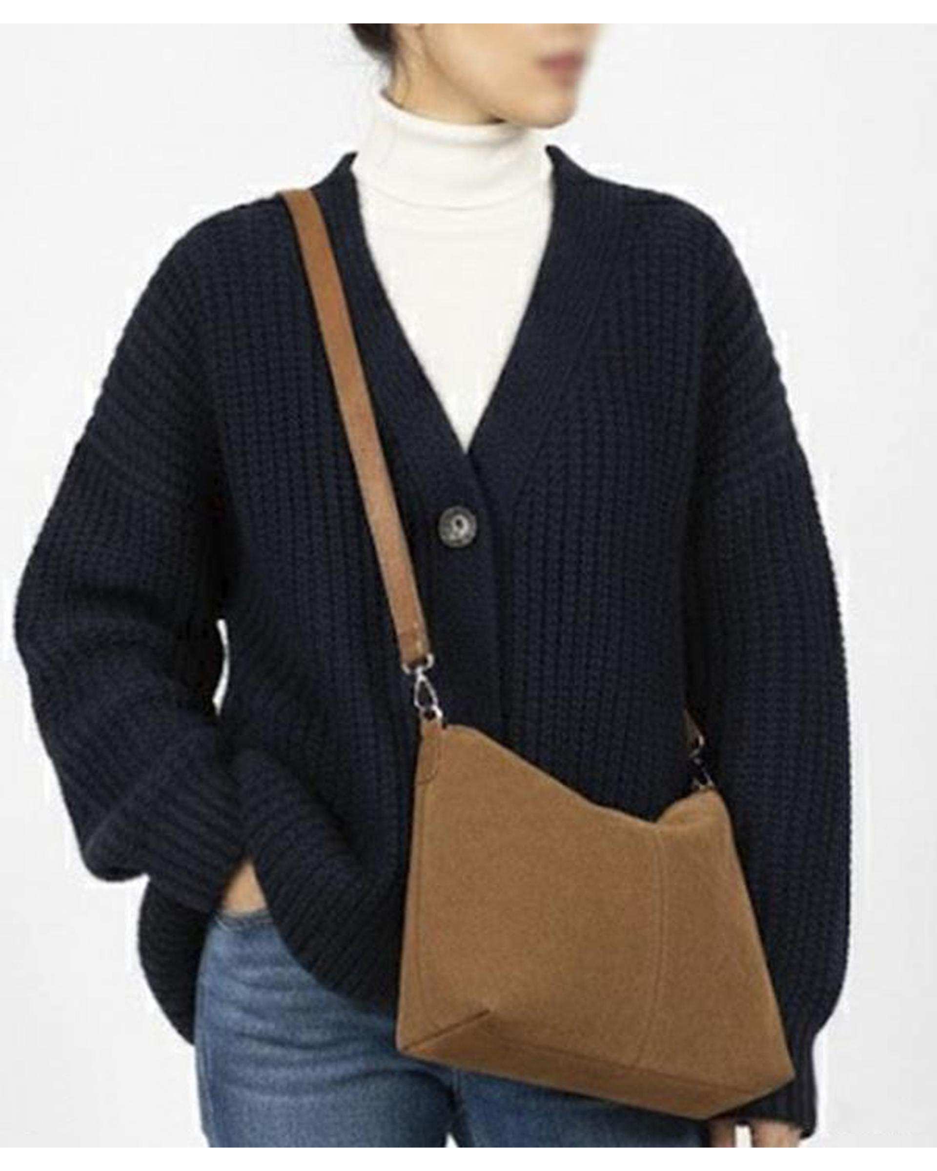 کیف دوشی زنانه قهوه ای بیسراک Bisrak مدل SL-119262