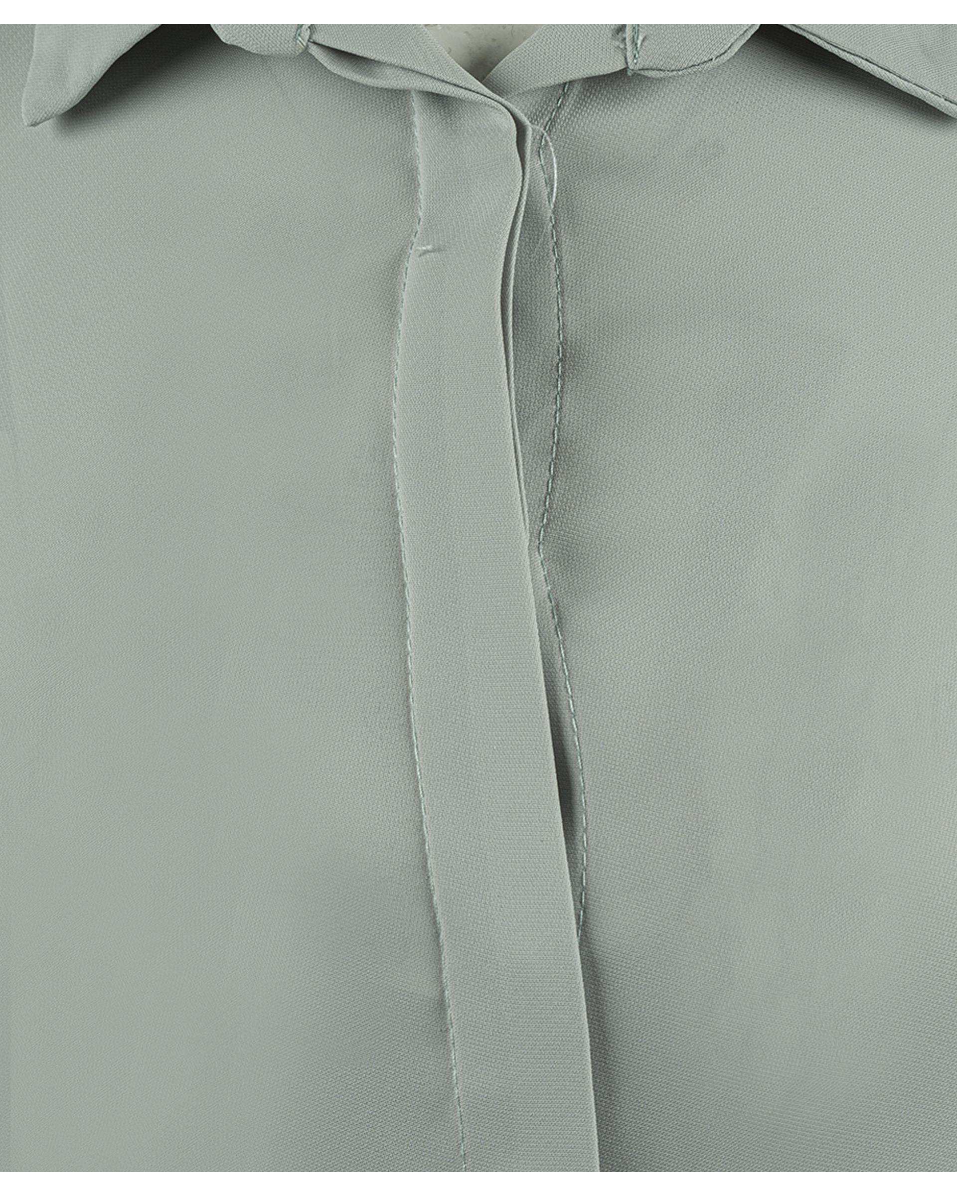 شومیز زنانه یقه شکاری سبز تولیکا Tulika کد 33105