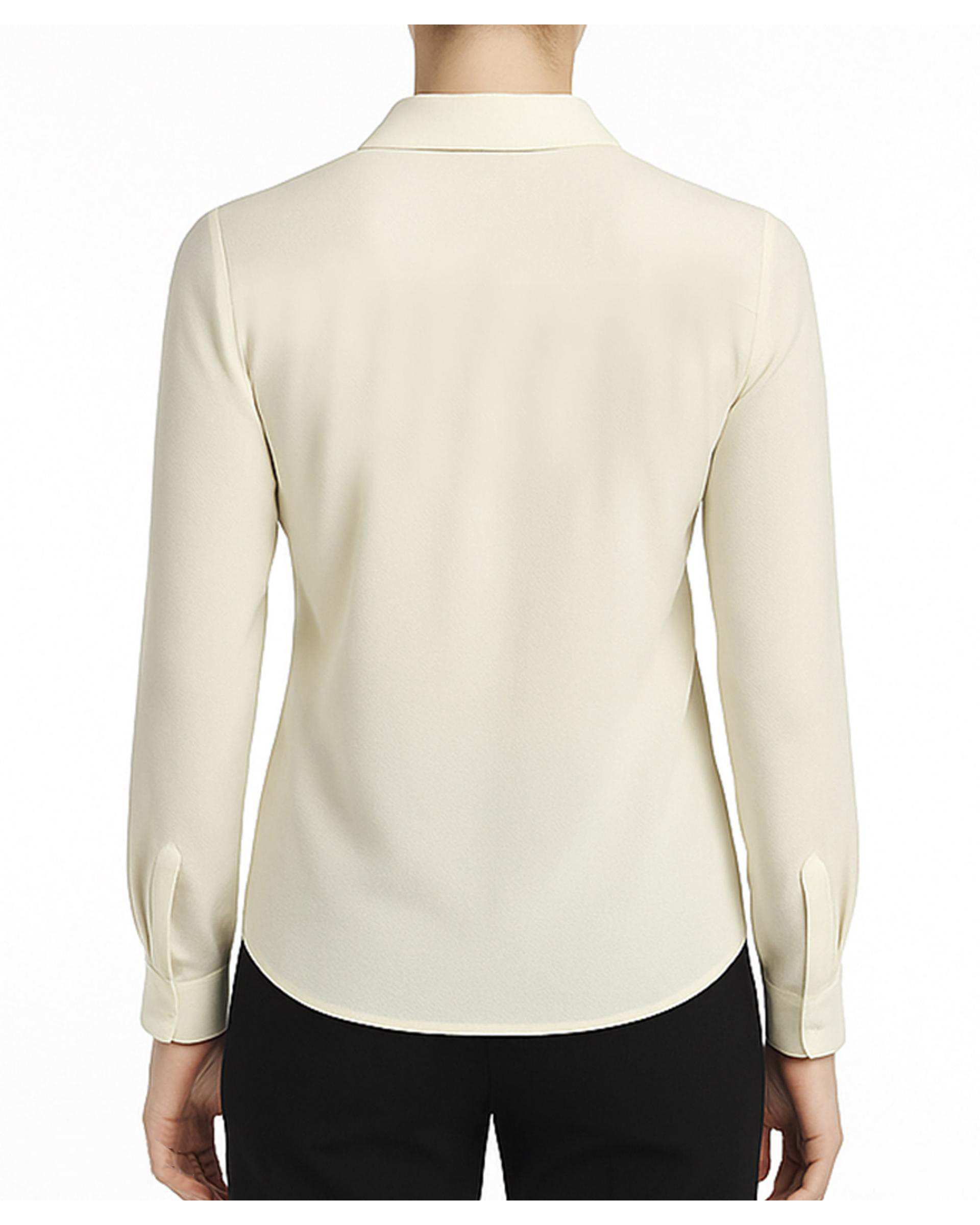 شومیز زنانه یقه شکاری زرد تولیکا Tulika کد 33105