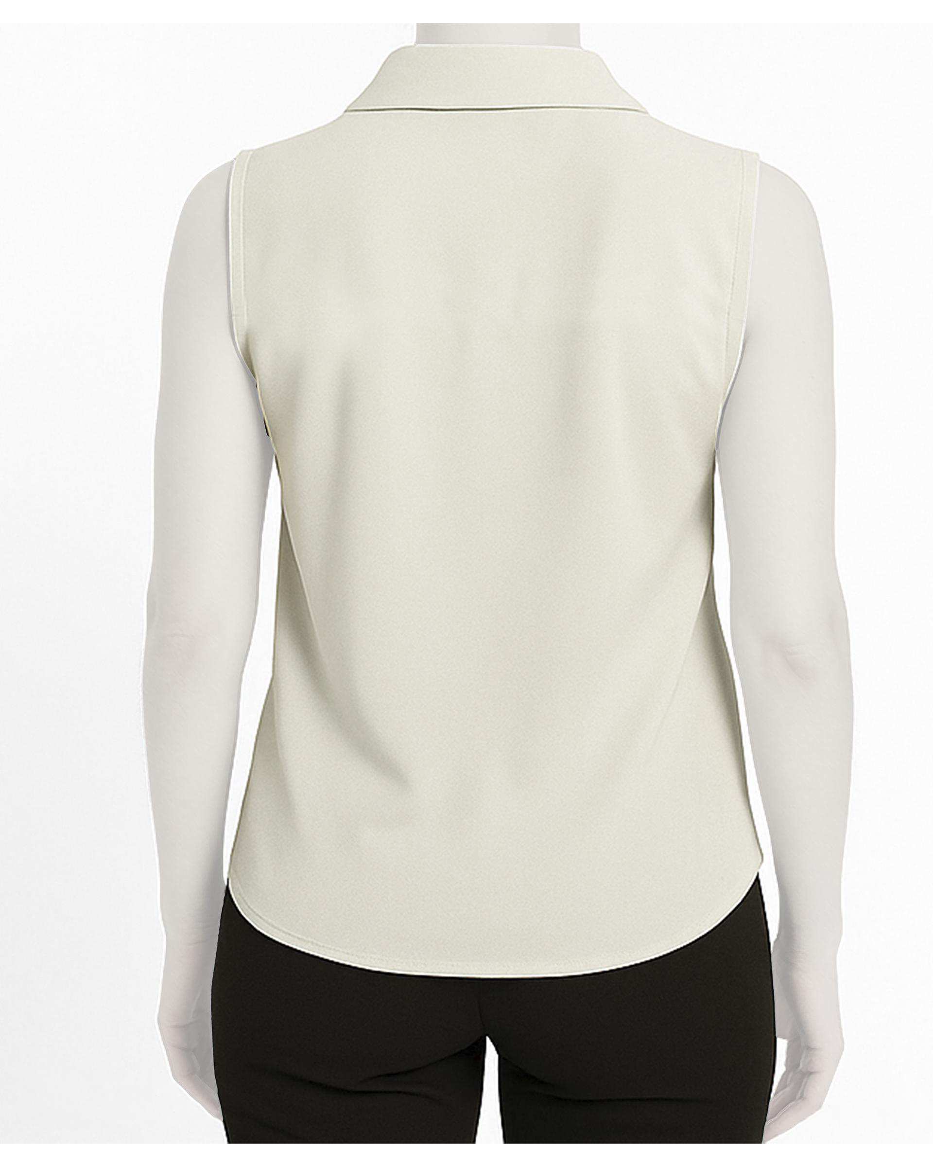 تاپ یقه شکاری زنانه کرم تولیکا Tulika کد 33106