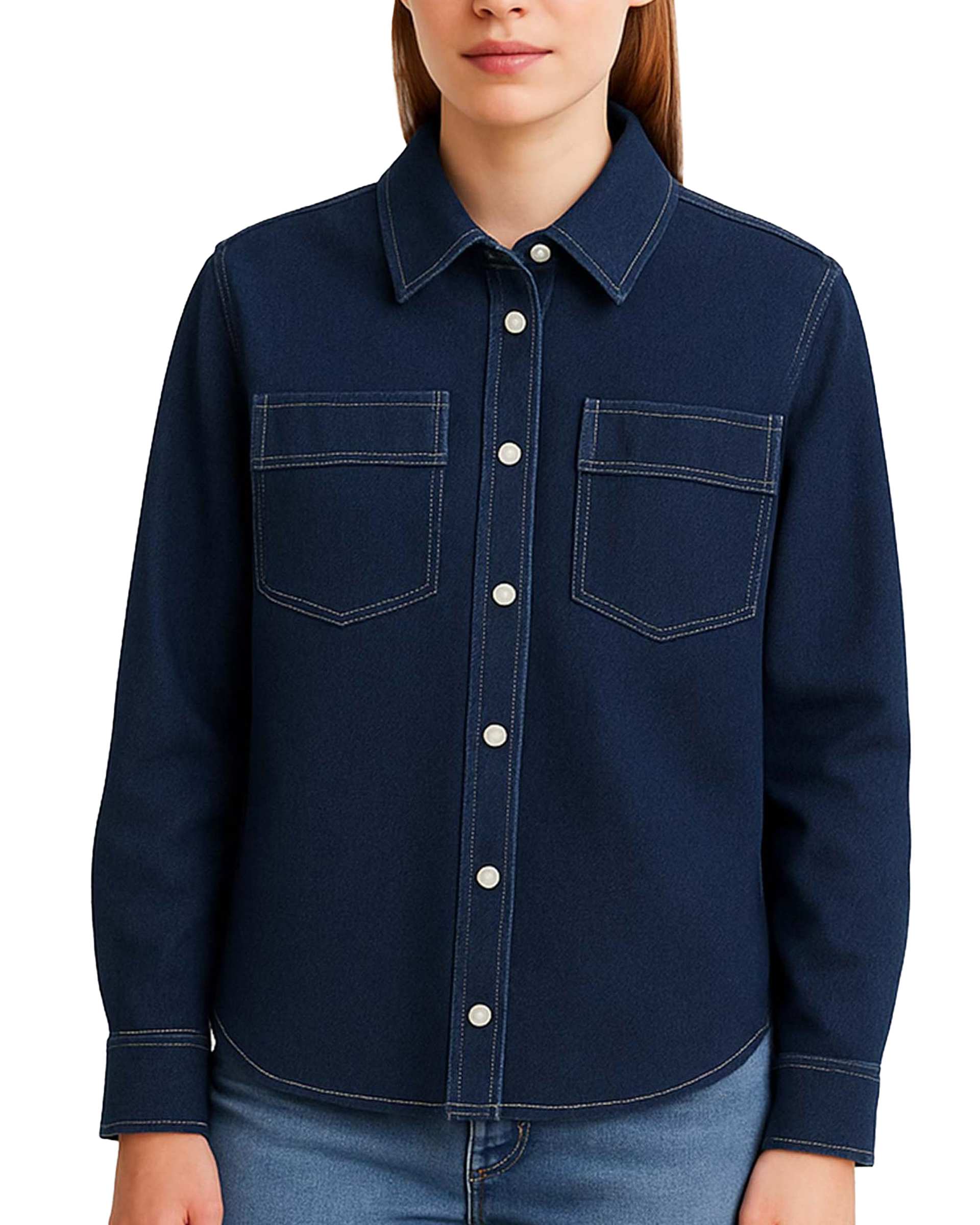 کت جین زنانه سرمه ای تولیکا Tulika کد 41664