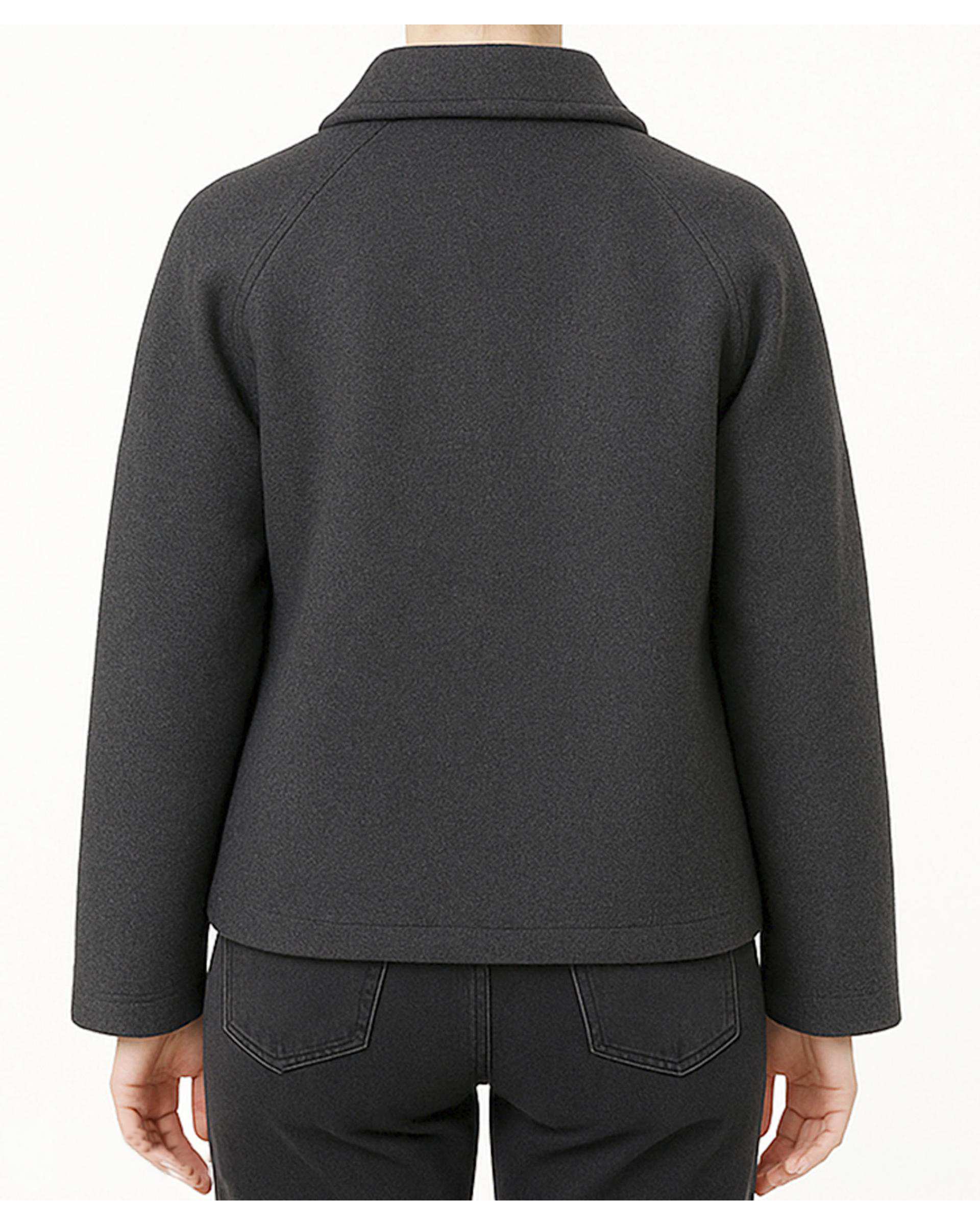 پالتو کوتاه زنانه فوتر زغالی تولیکا Tulika کد 72548