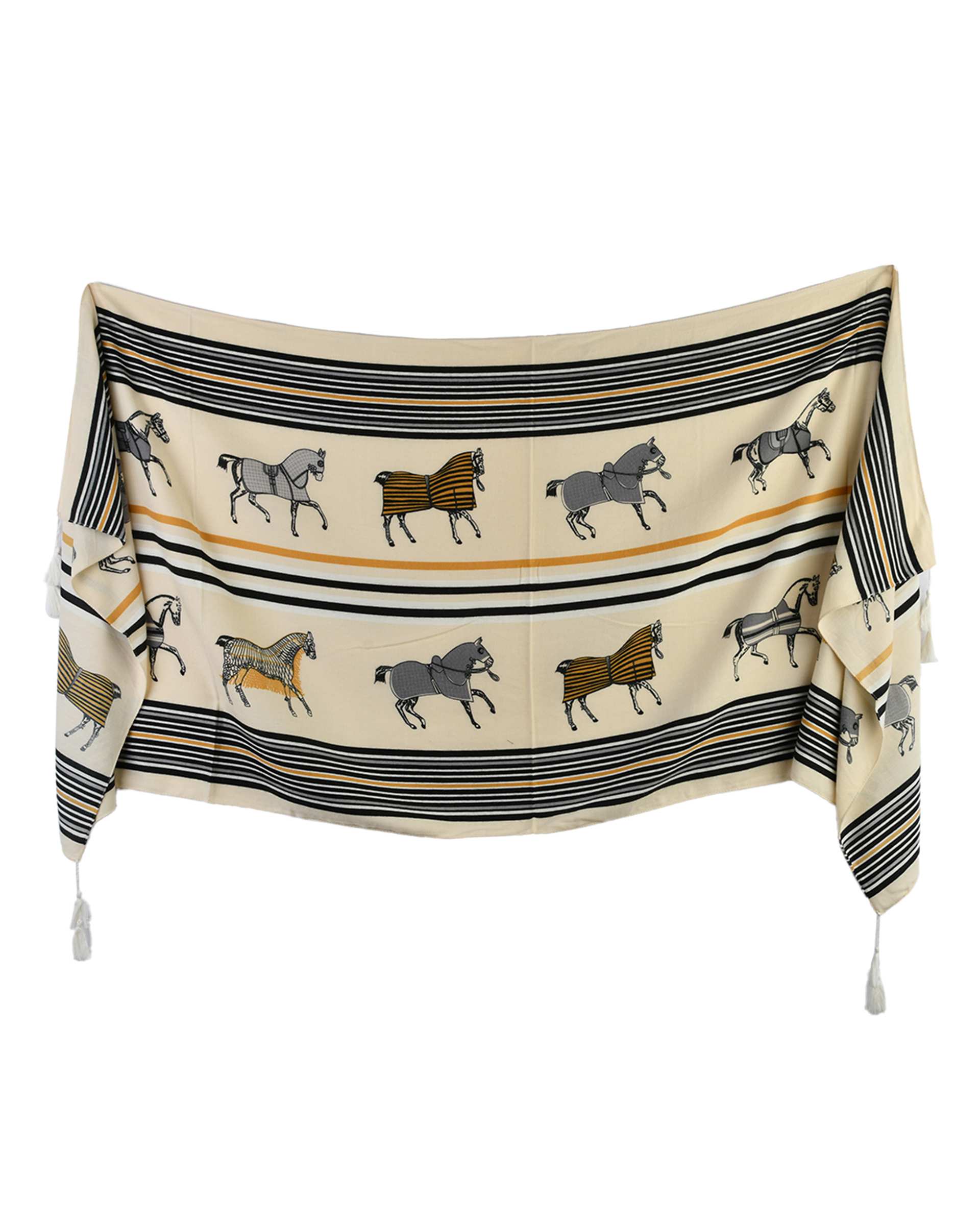 شال زنانه پاییزه موهر شیری جی دو Gido طرح هرمس