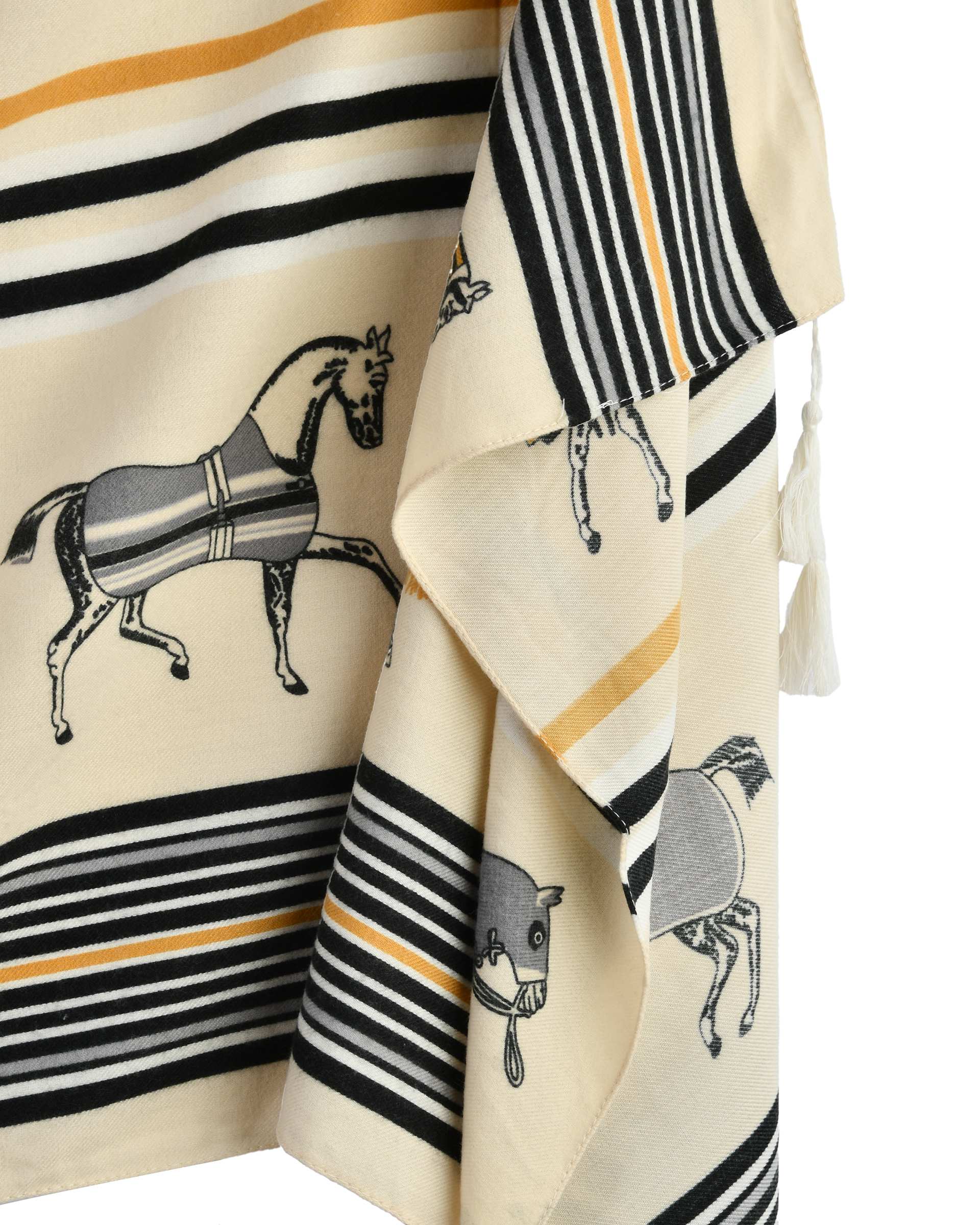 شال زنانه پاییزه موهر شیری جی دو Gido طرح هرمس