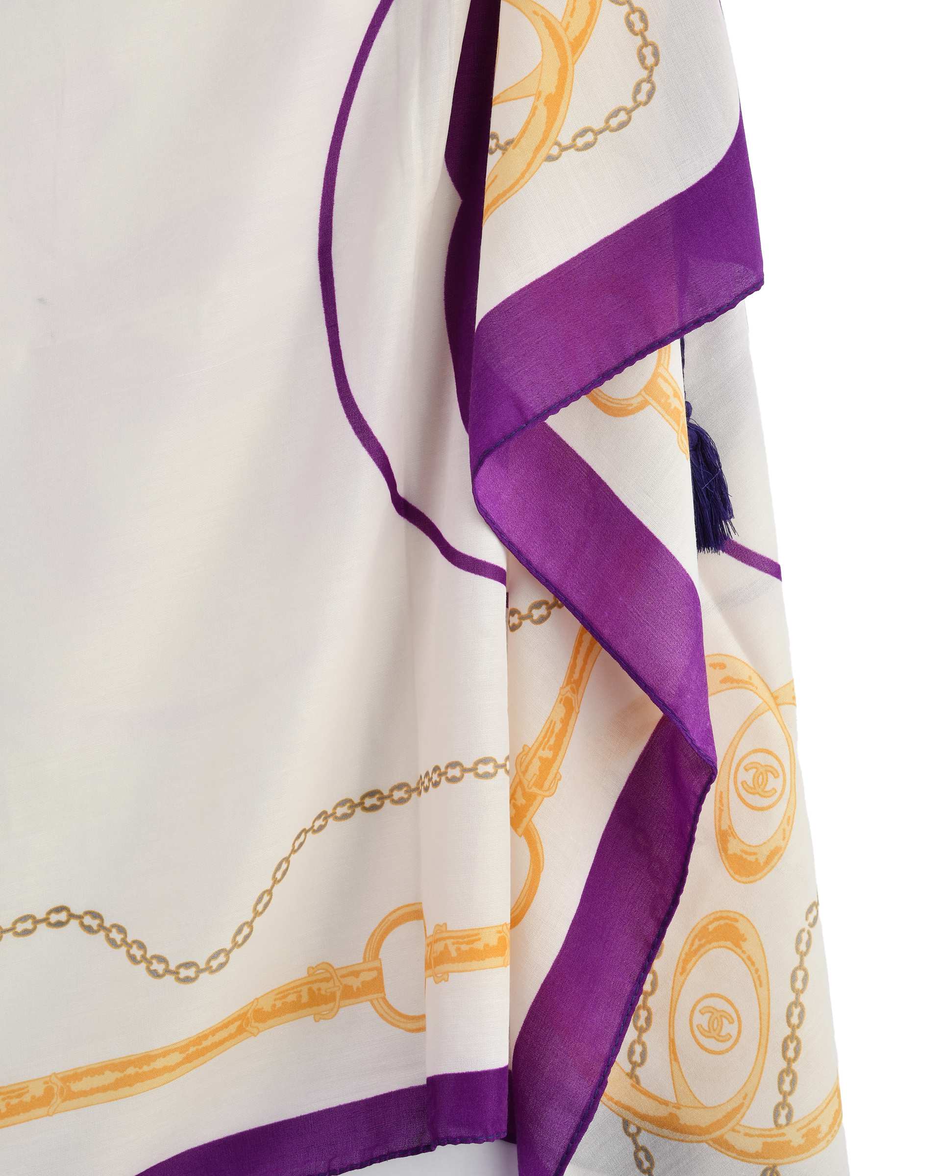 شال زنانه نخی بنفش سفید آماهی Amahi کد AA502