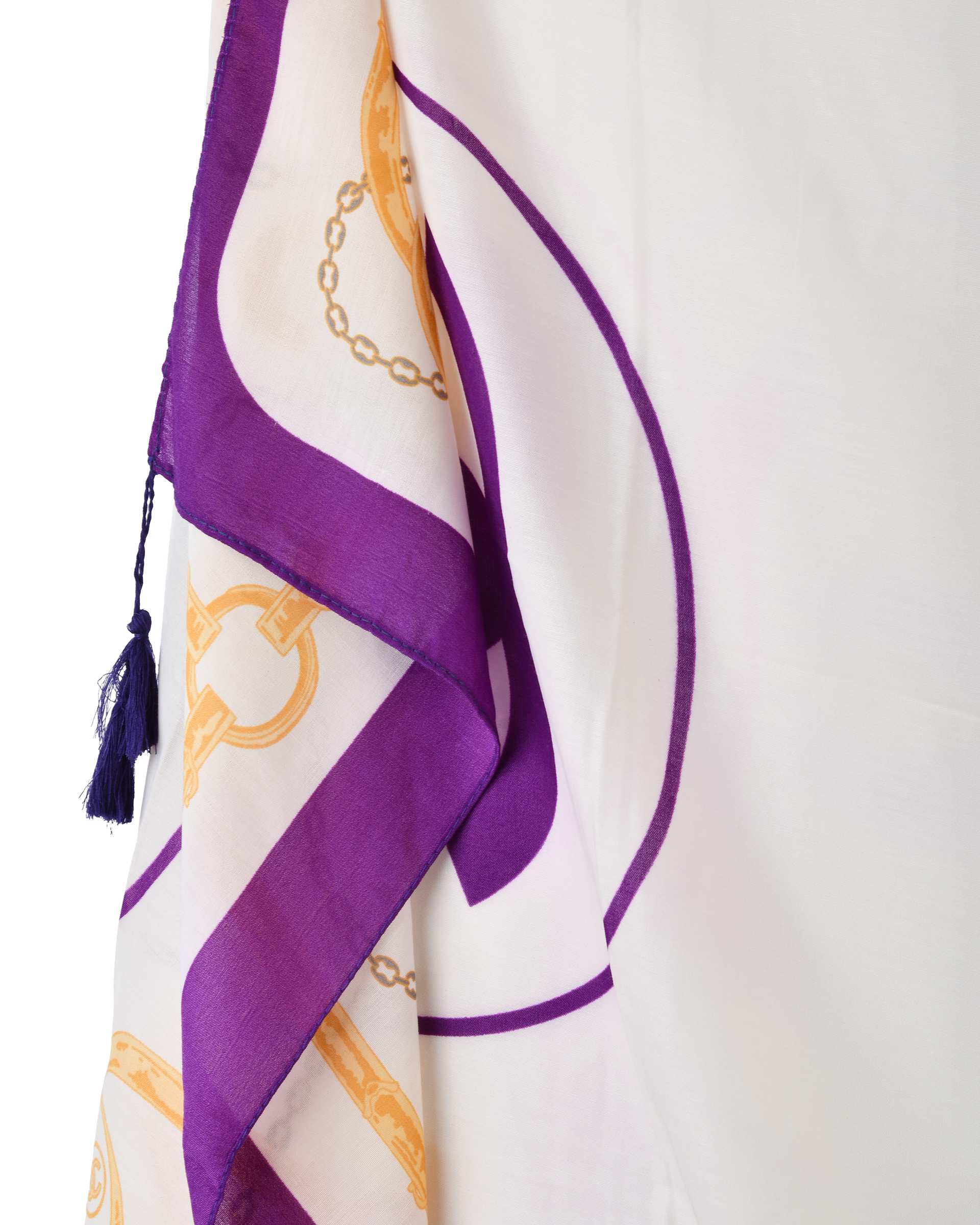 شال زنانه نخی بنفش سفید آماهی Amahi کد AA502