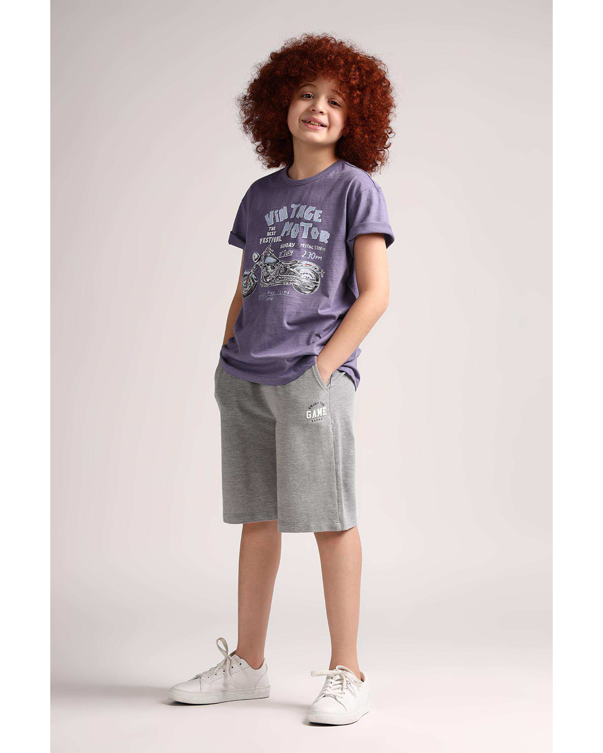 تی شرت پسرانه بنفش سارک Sarak مدل 3778