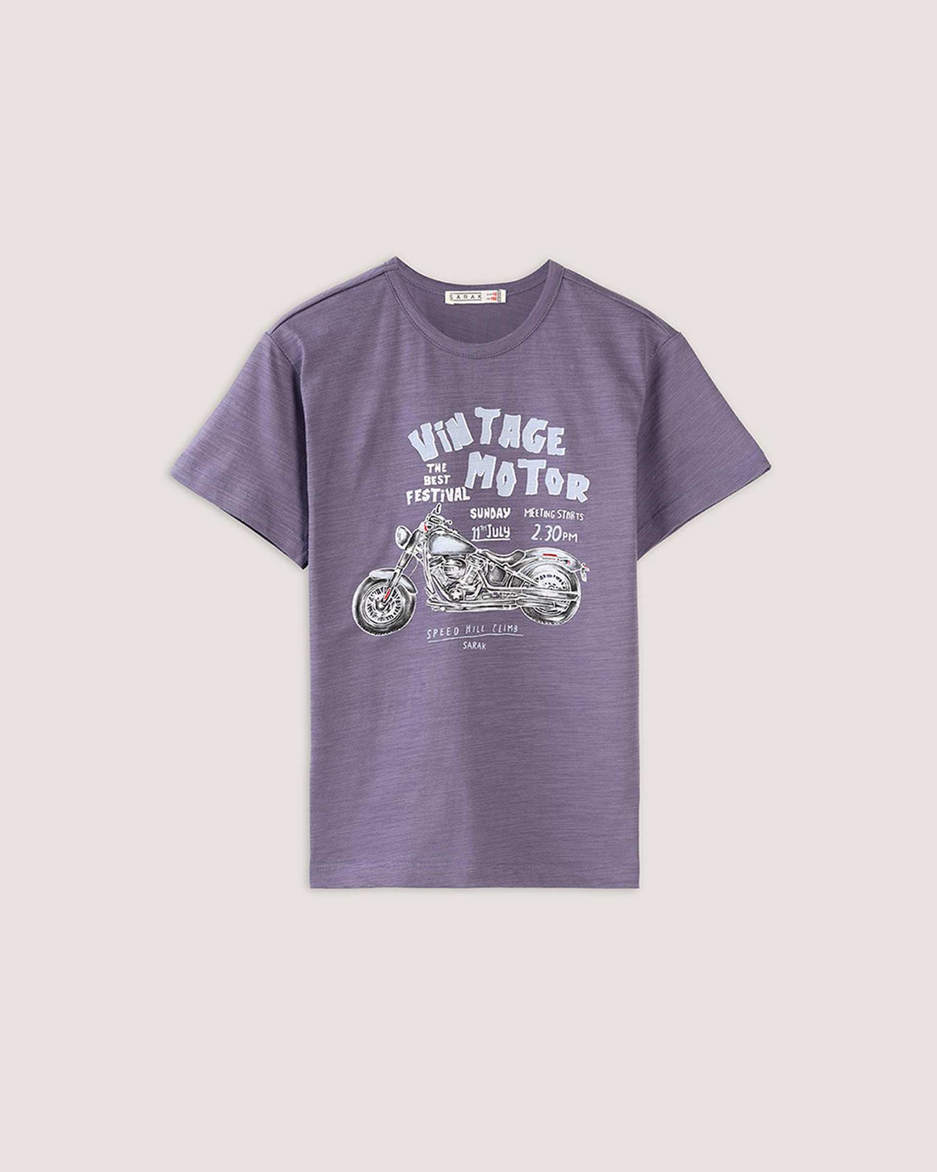 تی شرت پسرانه بنفش سارک Sarak مدل 3778