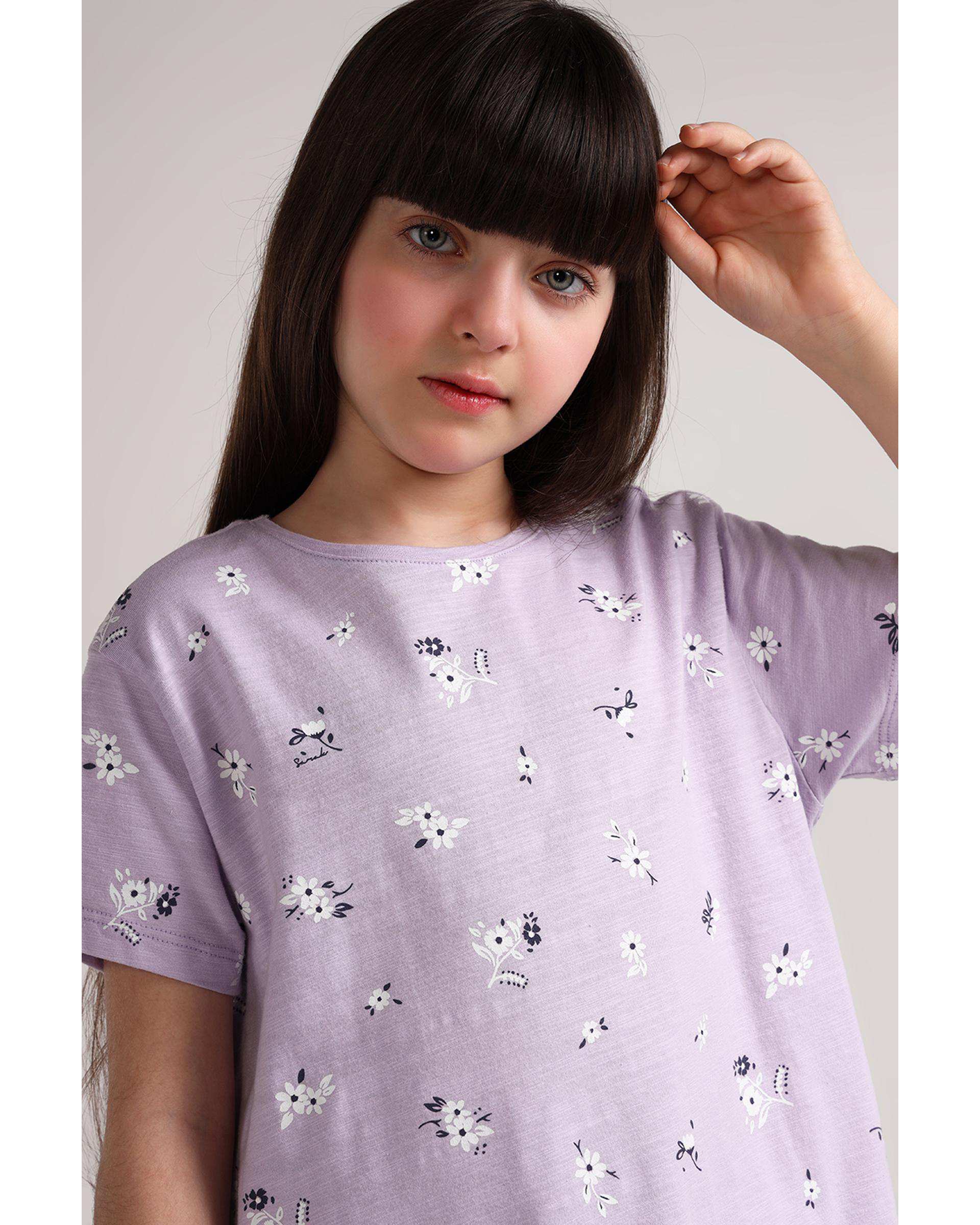 تی شرت دخترانه یاسی سارک Sarak مدل 3938