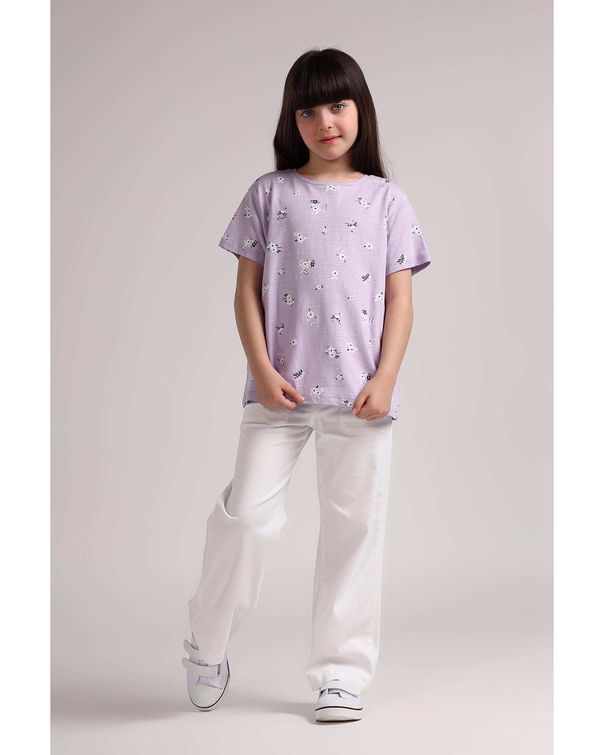 تی شرت دخترانه یاسی سارک Sarak مدل 3938