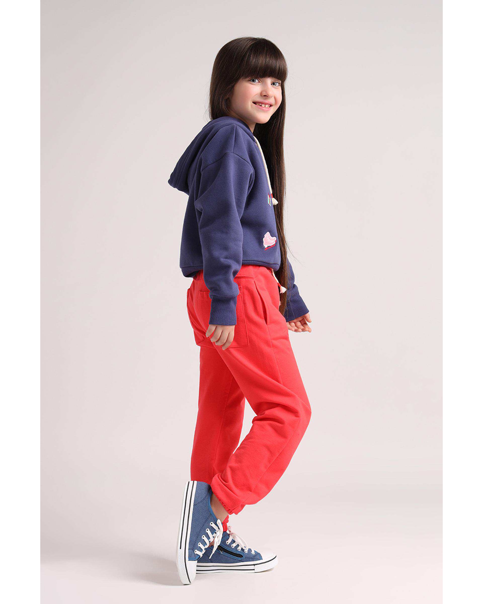 شلوار اسپرت دخترانه قرمز سارک Sarak مدل 4147