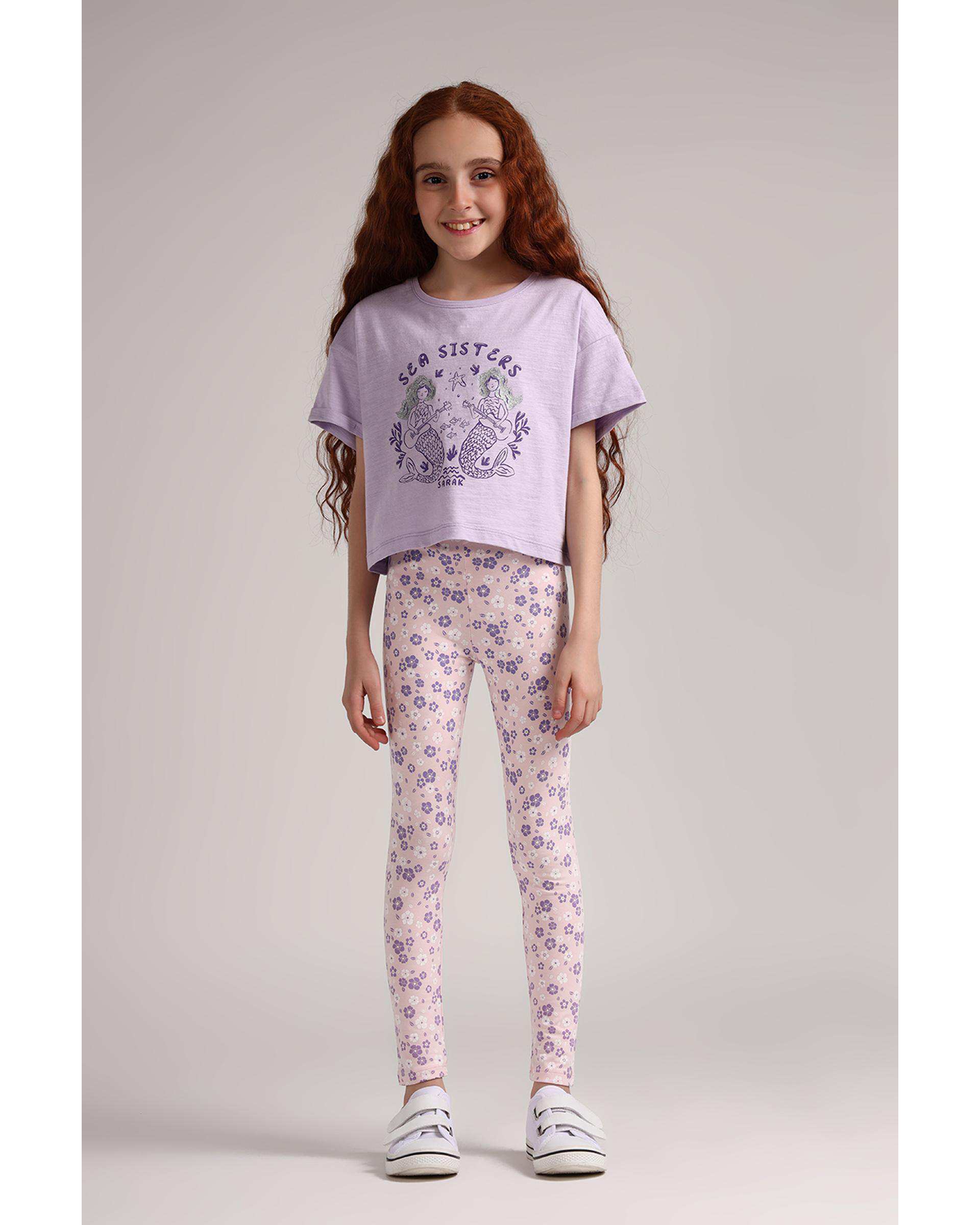 لگینگ دخترانه صورتی روشن سارک Sarak مدل 3954