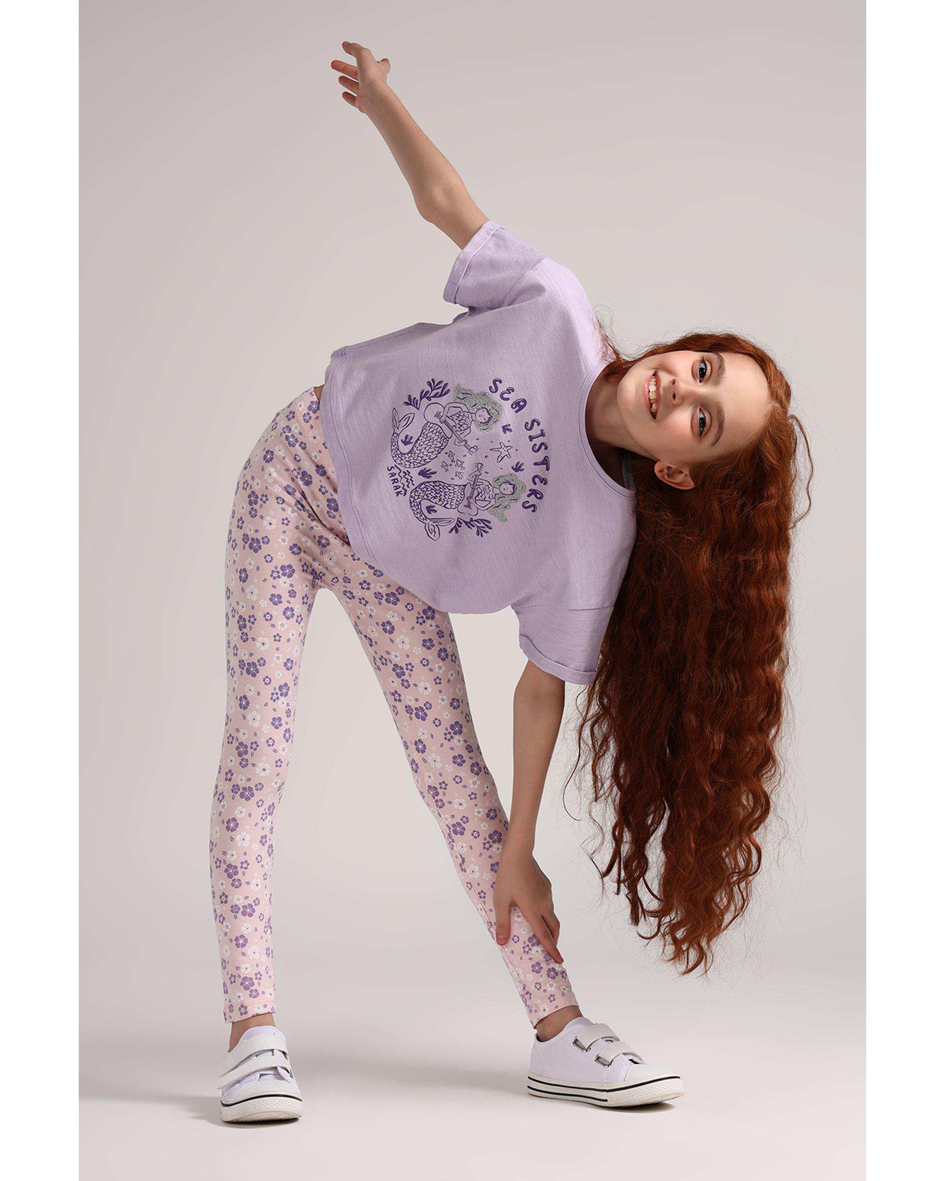 لگینگ دخترانه صورتی روشن سارک Sarak مدل 3954