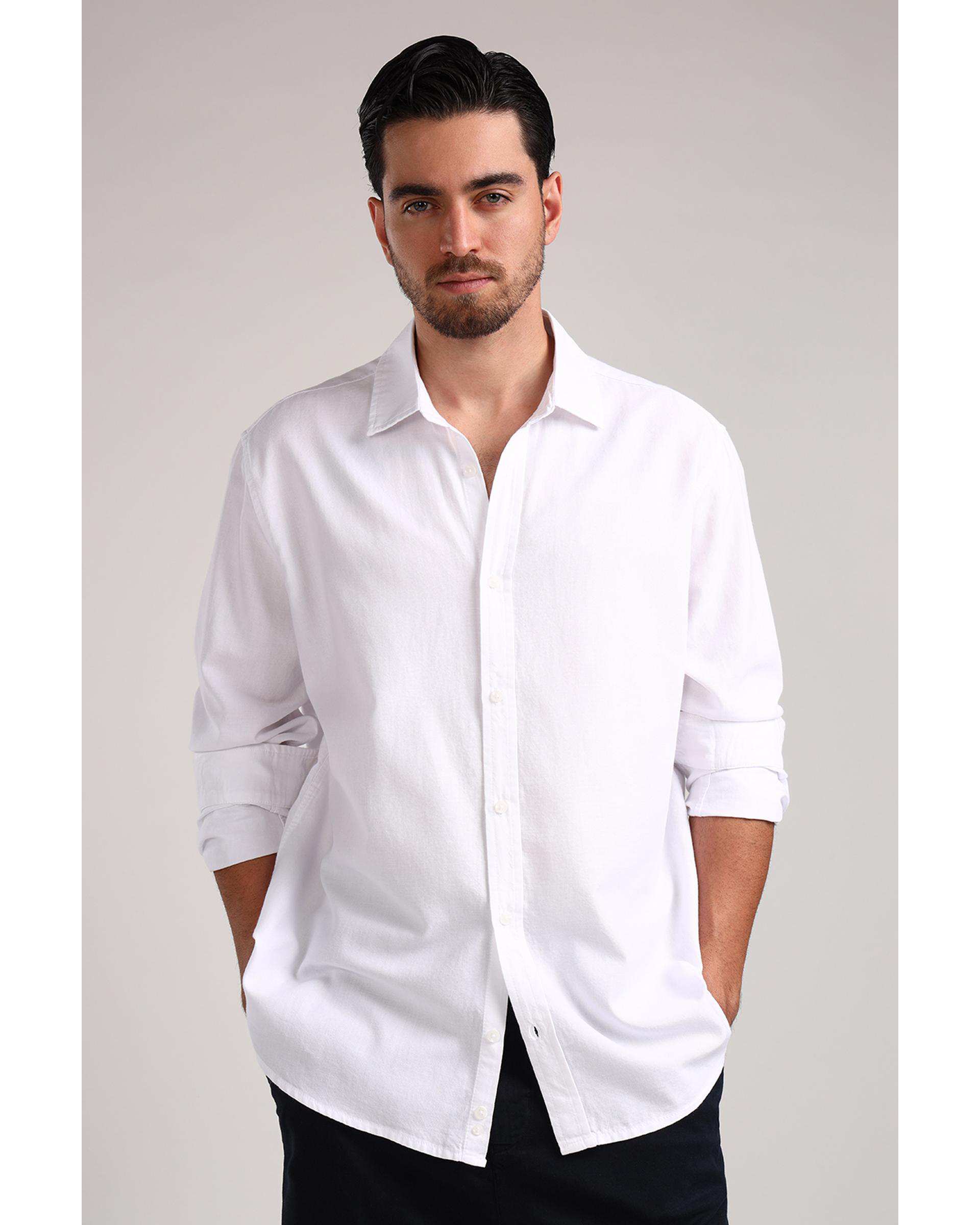 پیراهن مردانه سفید سارک Sarak مدل 4777