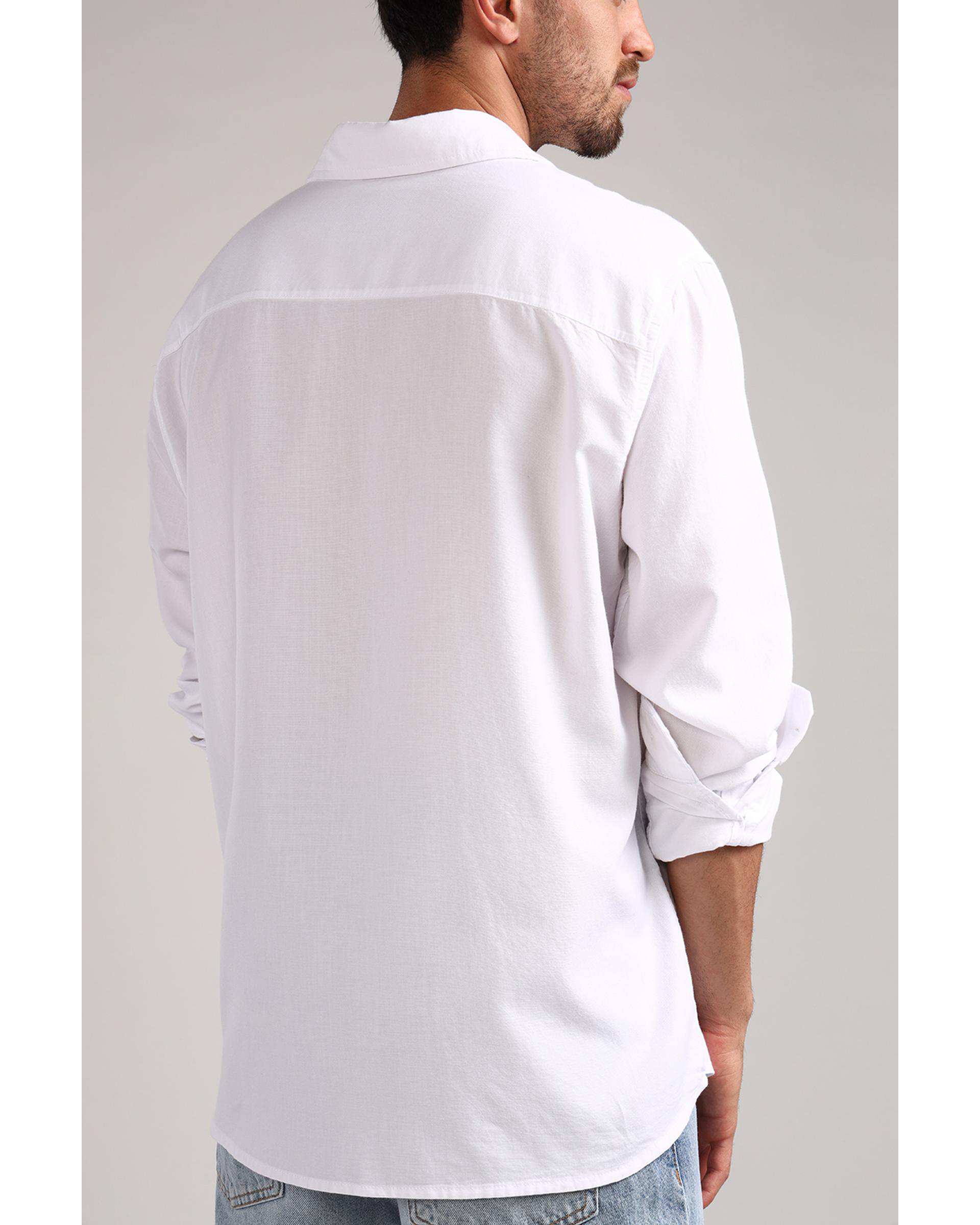 پیراهن مردانه سفید سارک Sarak مدل 4777