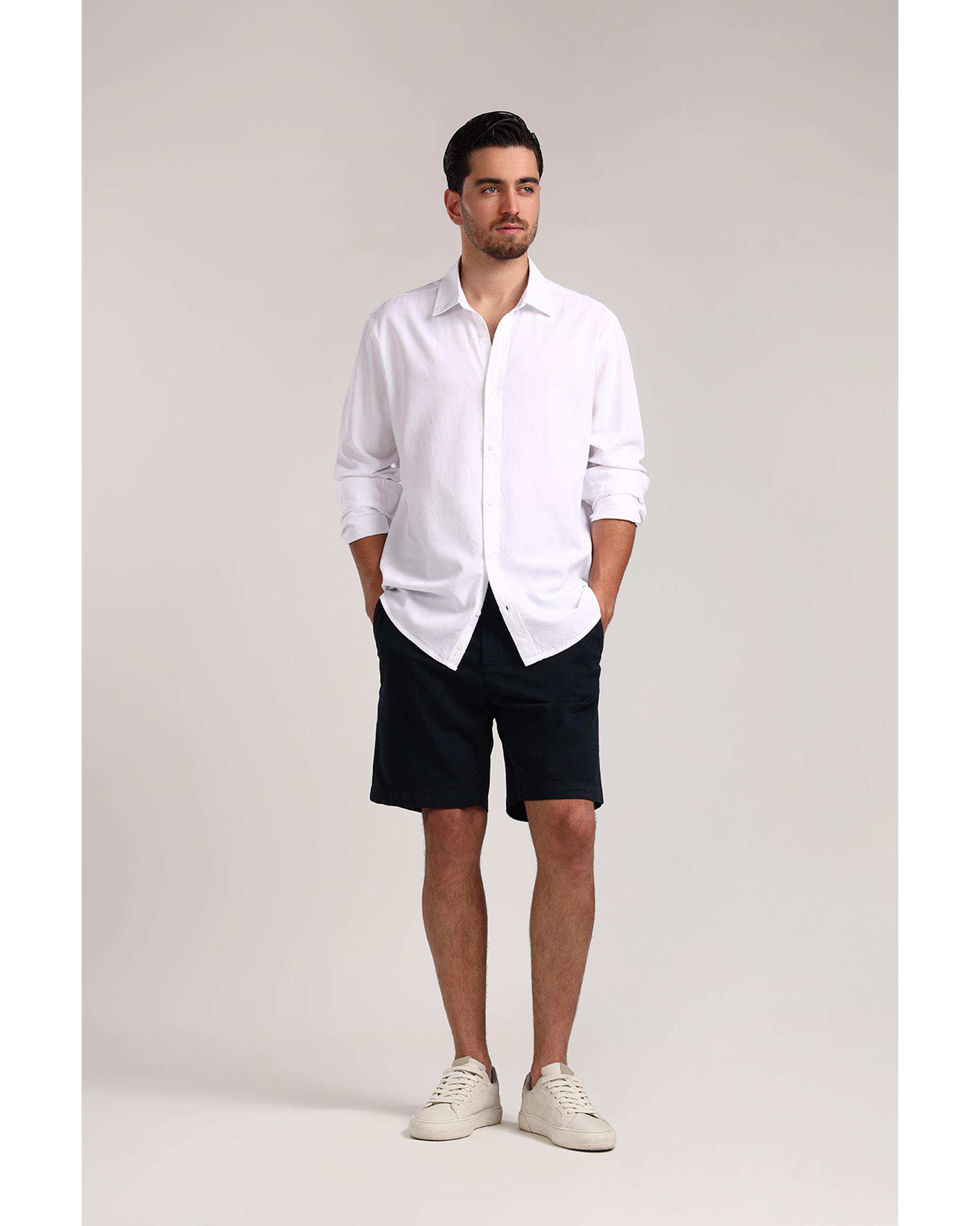 پیراهن مردانه سفید سارک Sarak مدل 4777