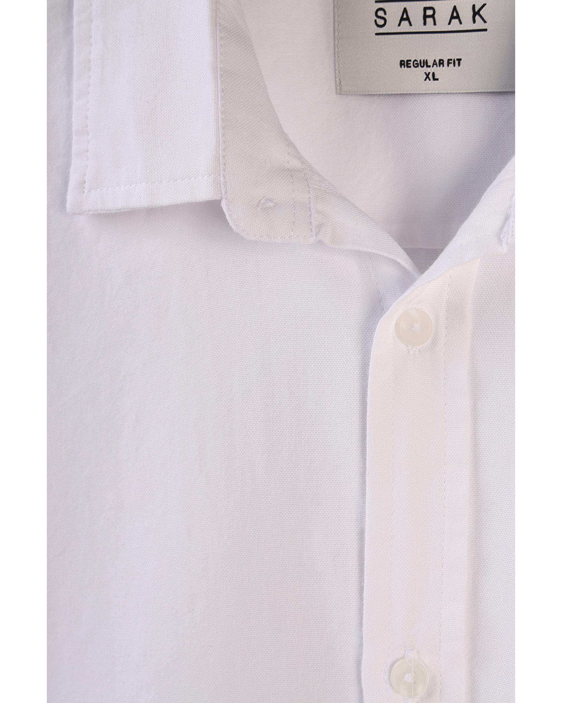 پیراهن مردانه سفید سارک Sarak مدل 4777