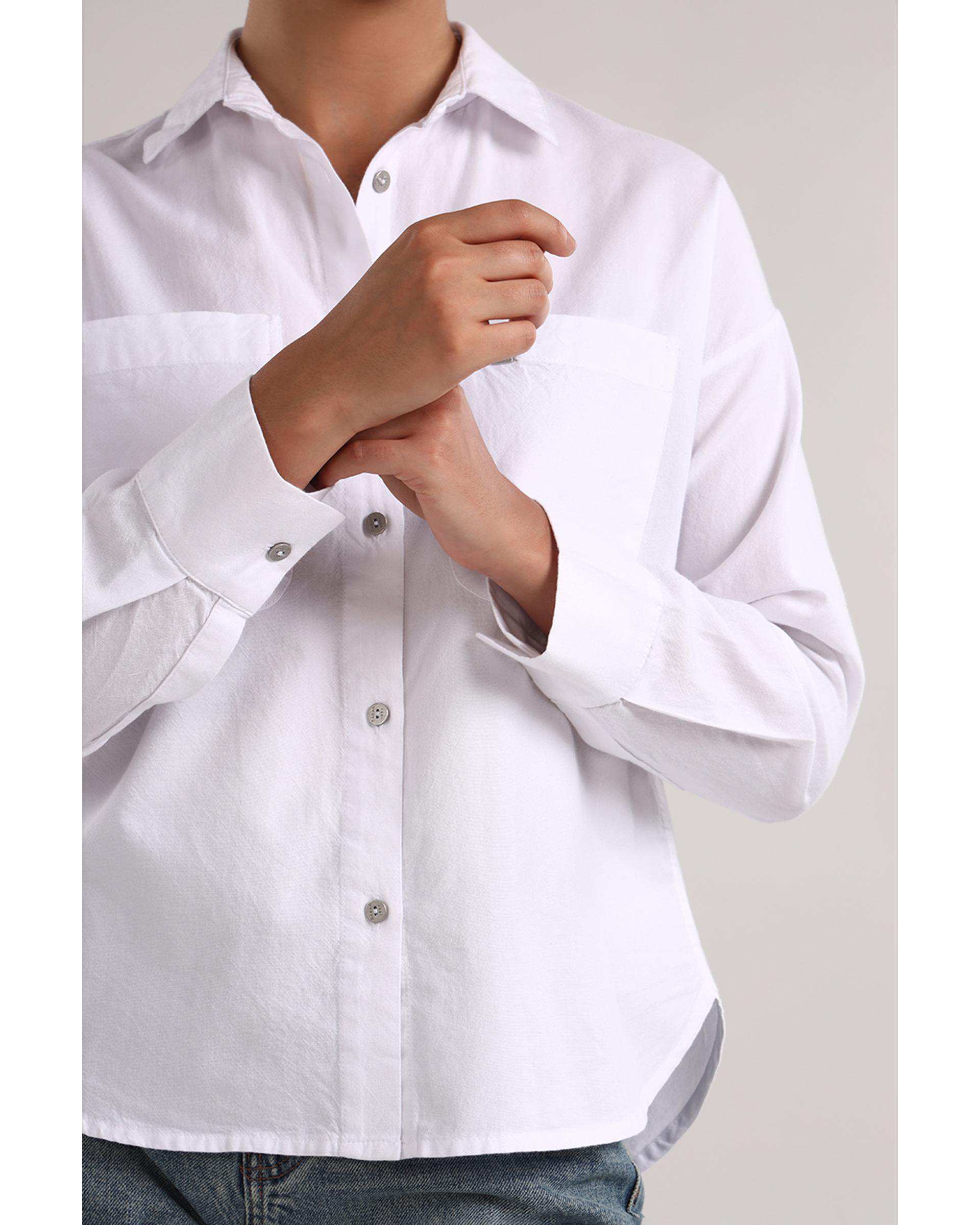 شومیز زنانه سفید سارک Sarak مدل 5013