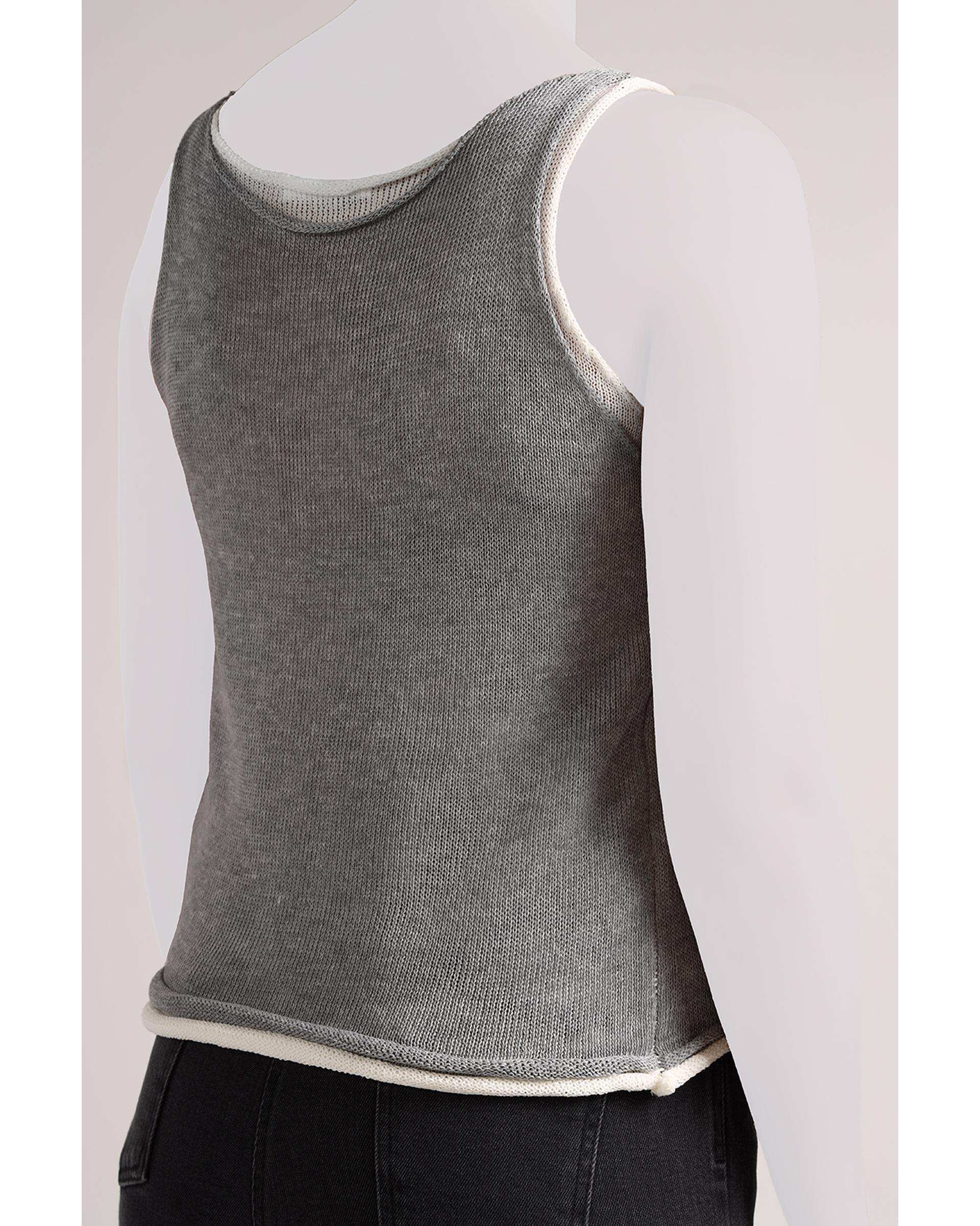 تاپ زنانه یقه هفت طوسی سارک Sarak مدل 5134