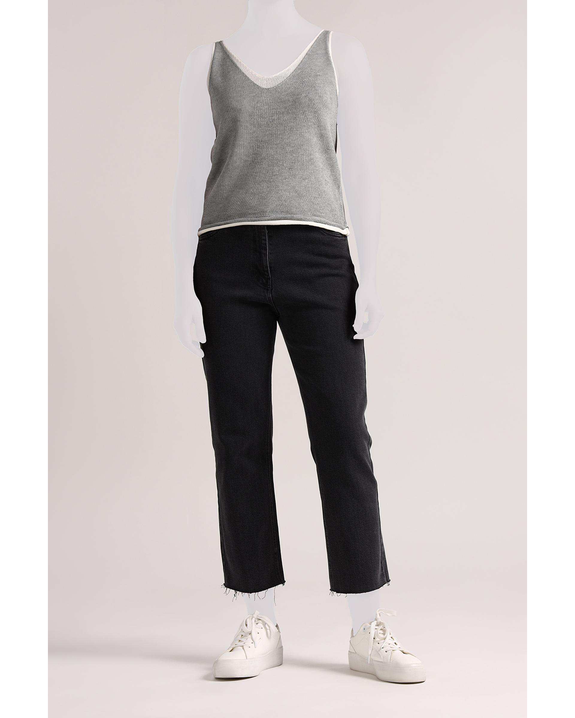 تاپ زنانه یقه هفت طوسی سارک Sarak مدل 5134