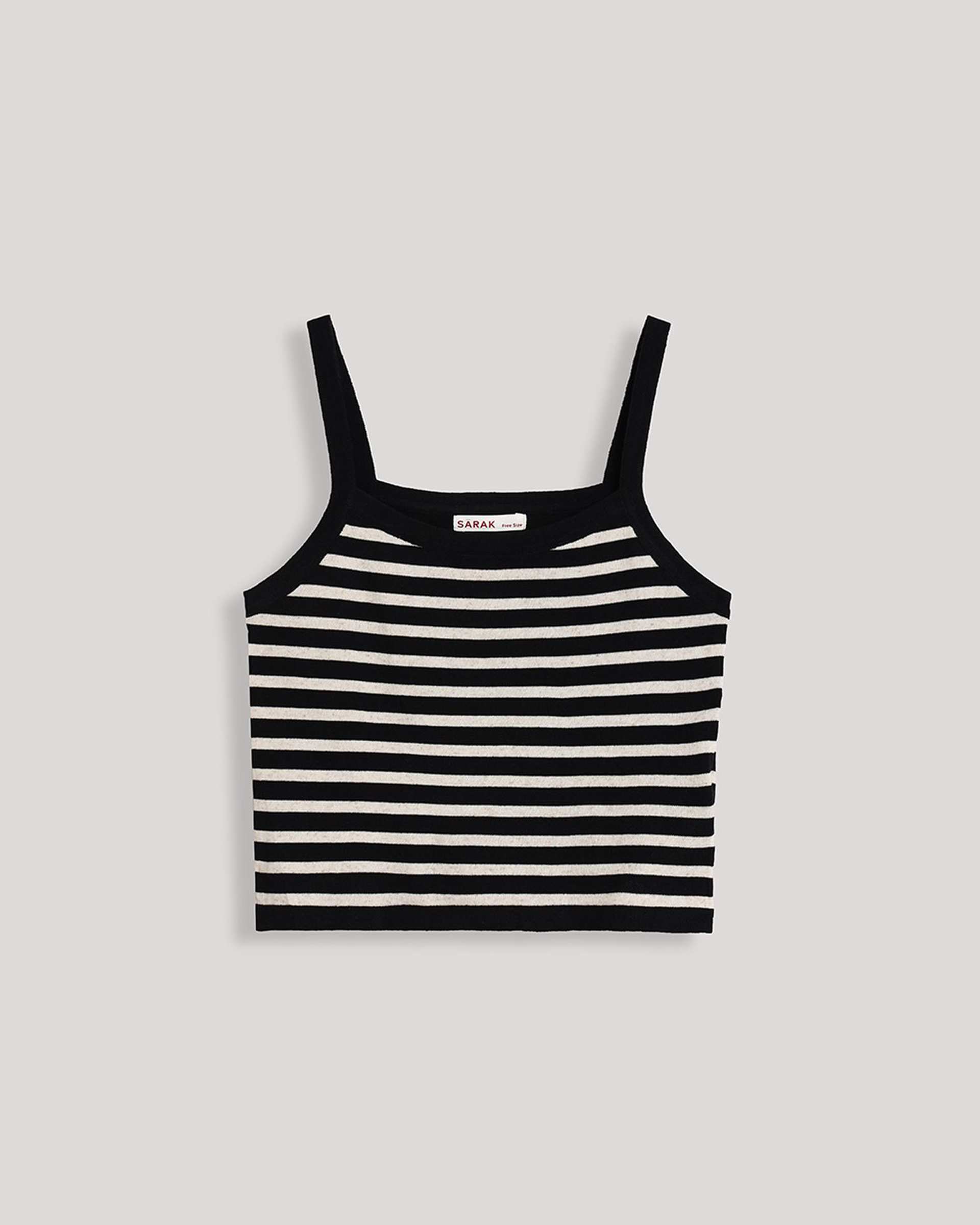 تاپ بندی زنانه راه راه مشکی سارک Sarak مدل 5140