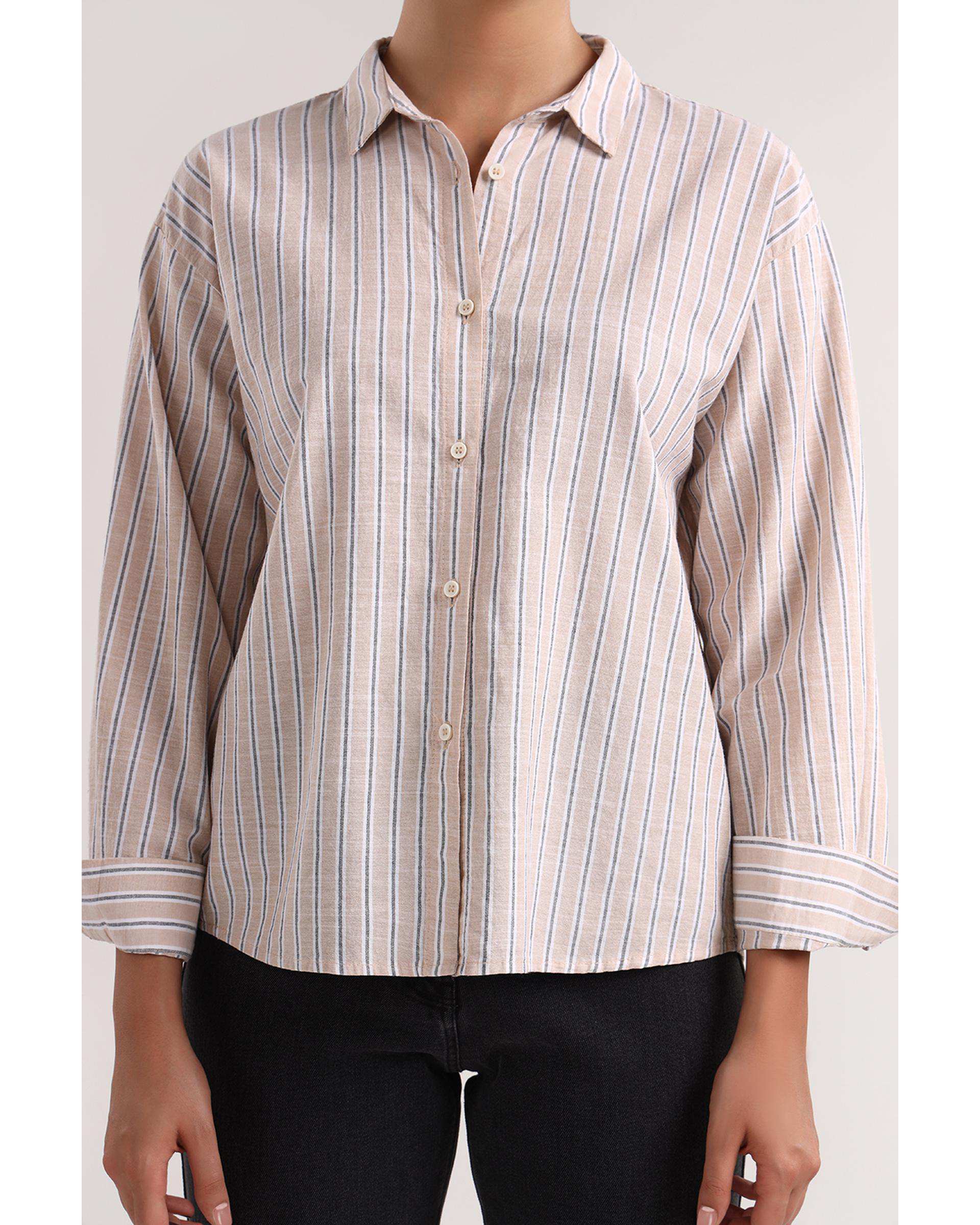 شومیز زنانه راه راه سارک Sarak مدل 4517