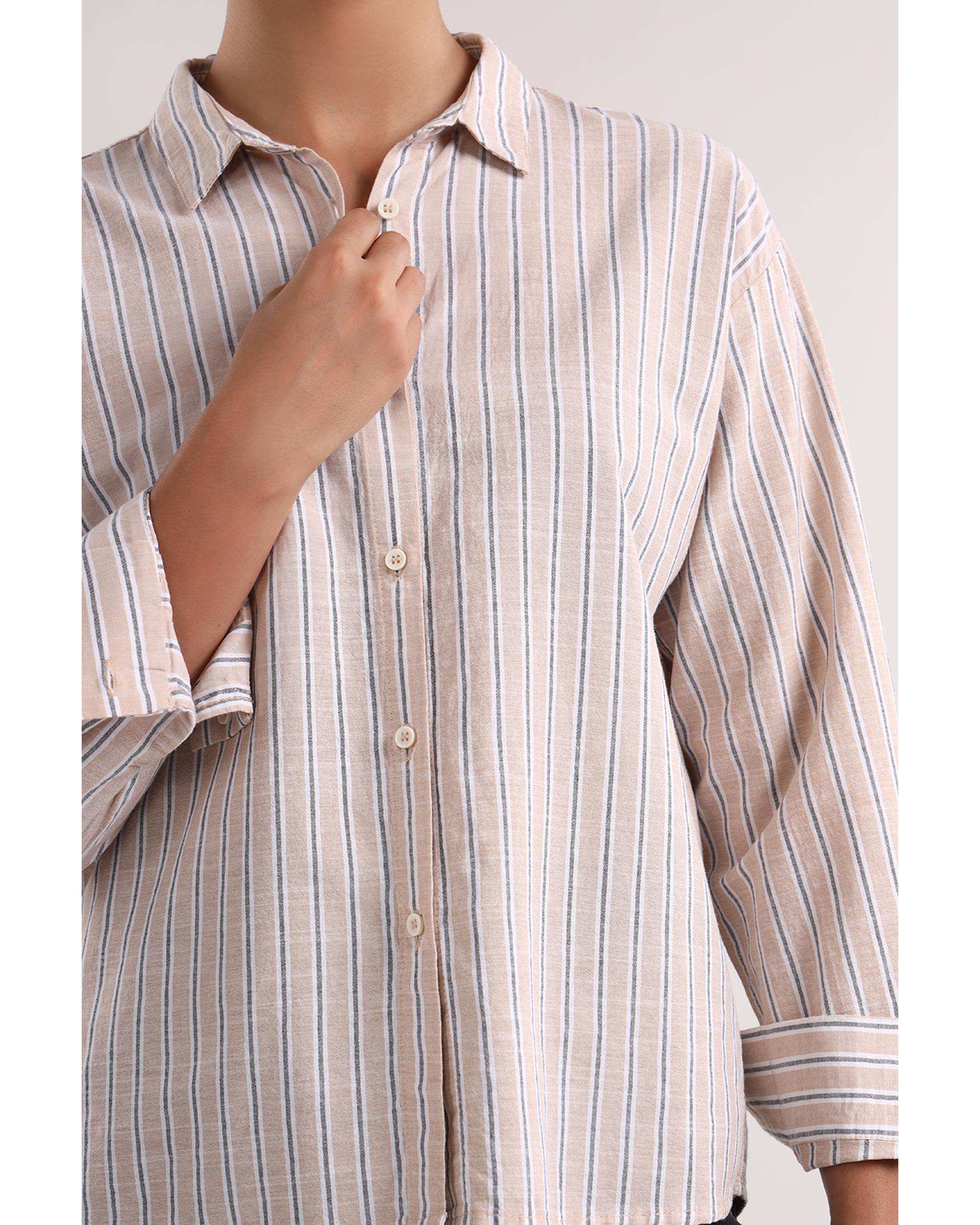 شومیز زنانه راه راه سارک Sarak مدل 4517