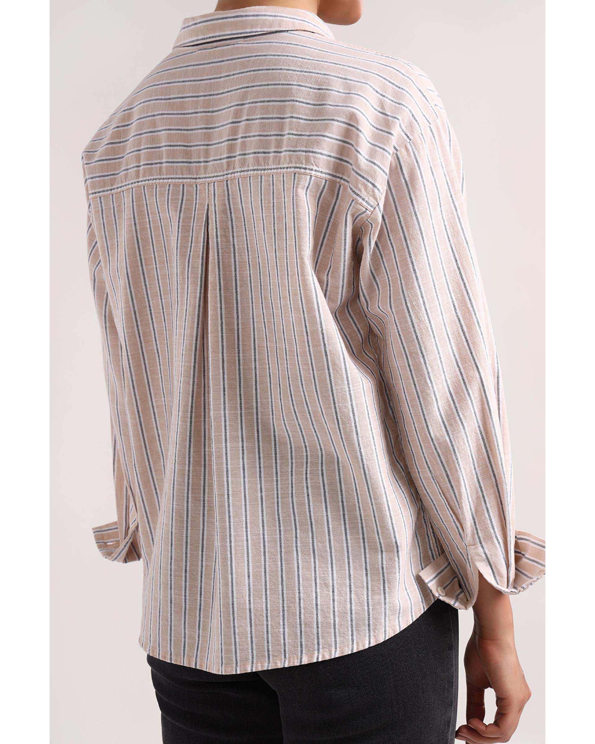 شومیز زنانه راه راه سارک Sarak مدل 4517