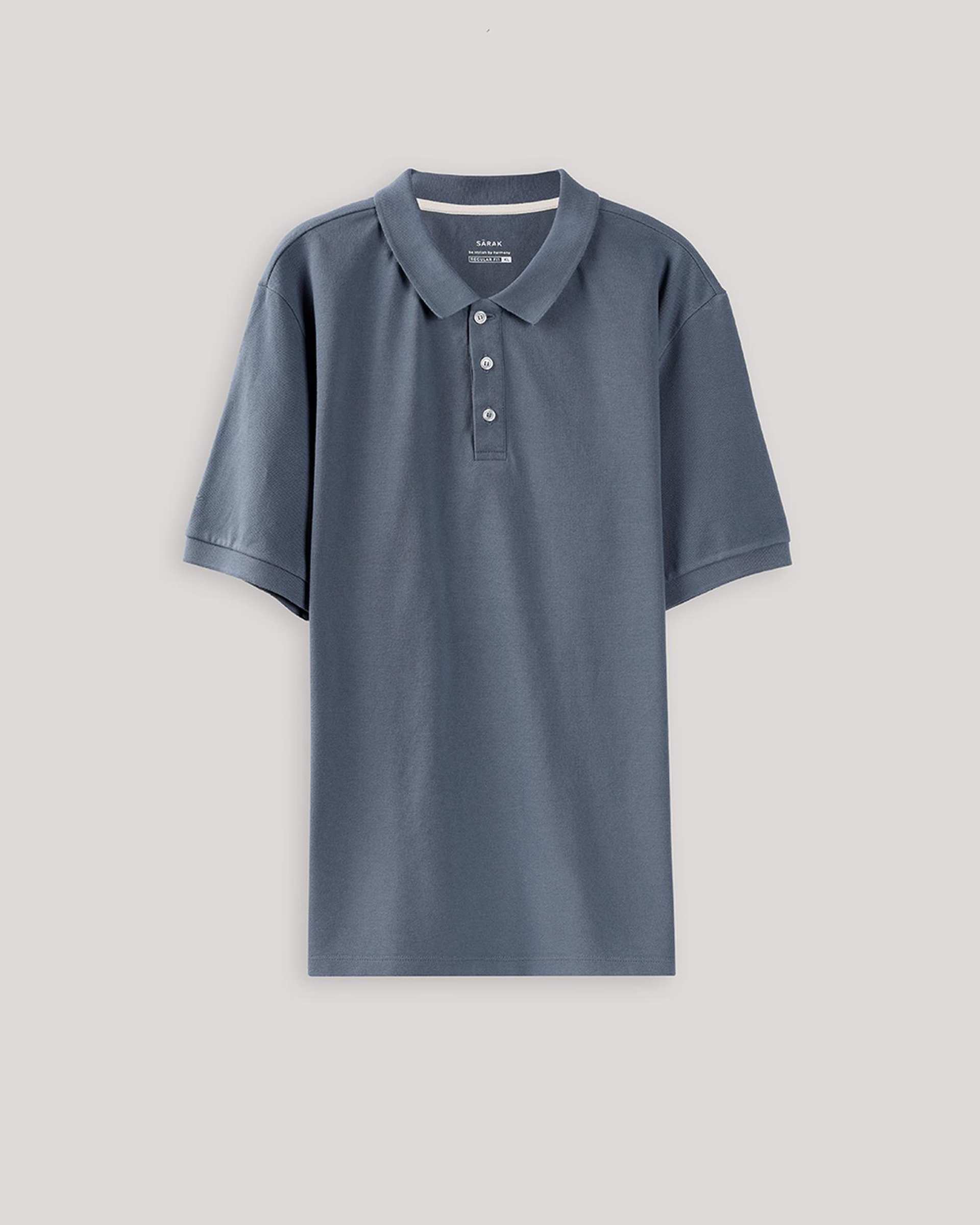 پولوشرت مردانه اسپرت آبی طوسی سارک Sarak مدل 4834