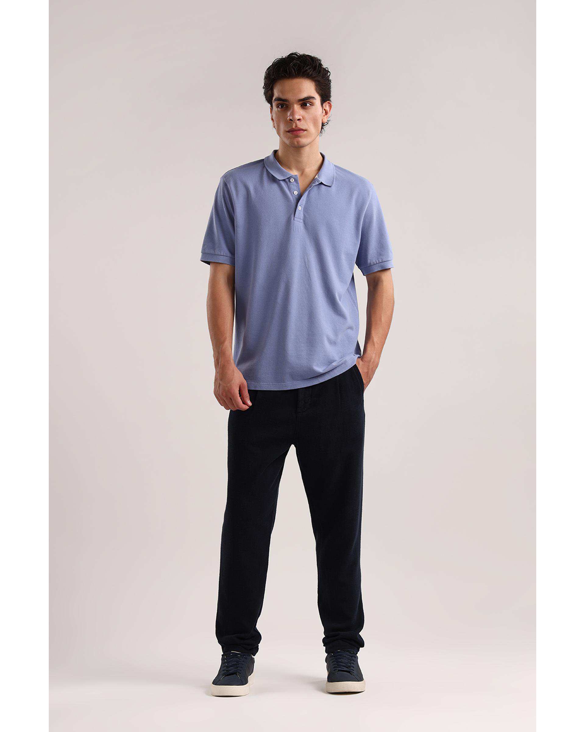 پولوشرت مردانه اسپرت آبی یاسی سارک Sarak مدل 4834