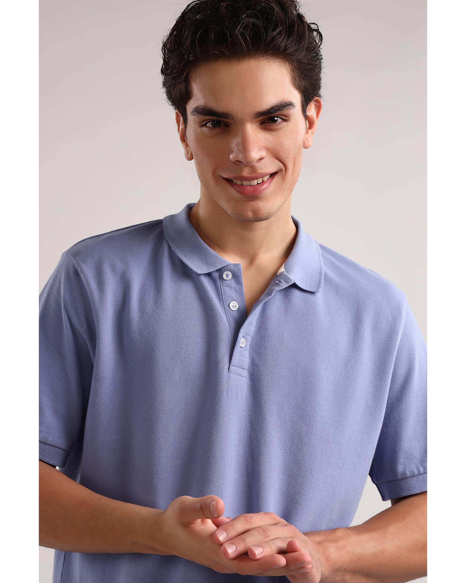 پولوشرت مردانه اسپرت آبی یاسی سارک Sarak مدل 4834