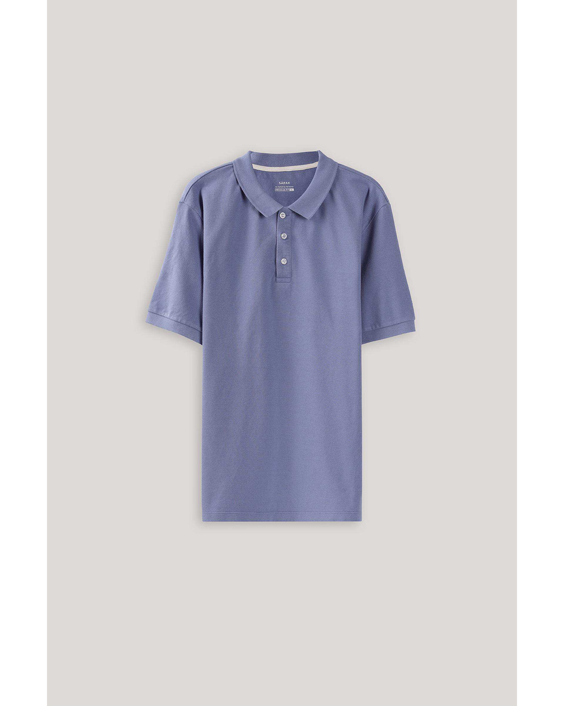 پولوشرت مردانه اسپرت آبی یاسی سارک Sarak مدل 4834