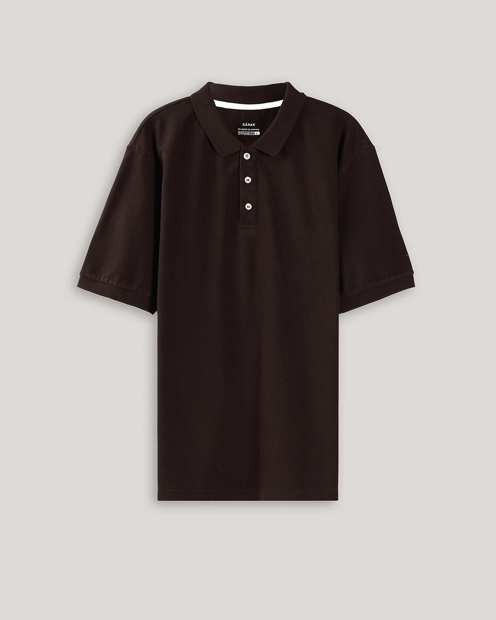 پولوشرت مردانه اسپرت قهوه ای تیره سارک Sarak مدل 4834