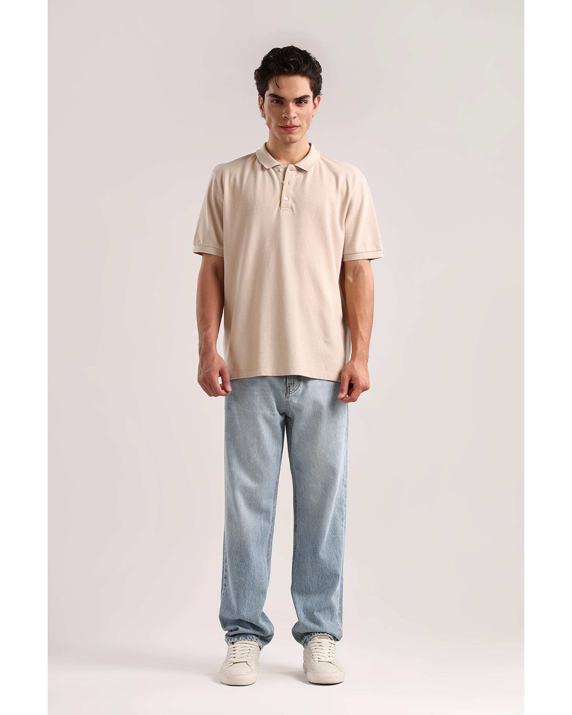 پولوشرت مردانه اسپرت کرم روشن سارک Sarak مدل 4834