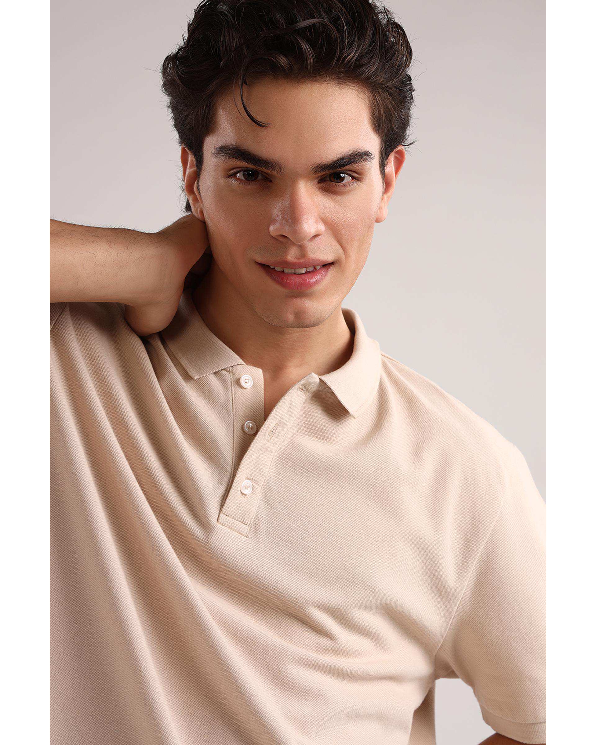 پولوشرت مردانه اسپرت کرم روشن سارک Sarak مدل 4834