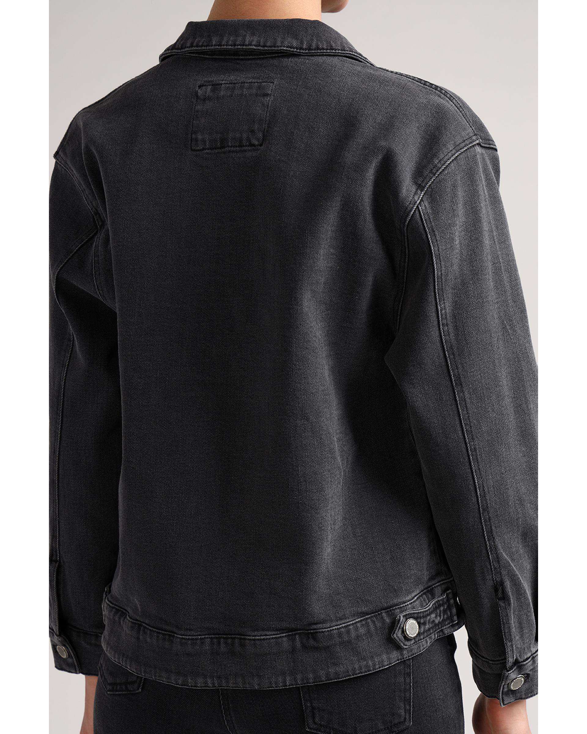 کت جین زنانه زغالی سارک Sarak مدل 4572