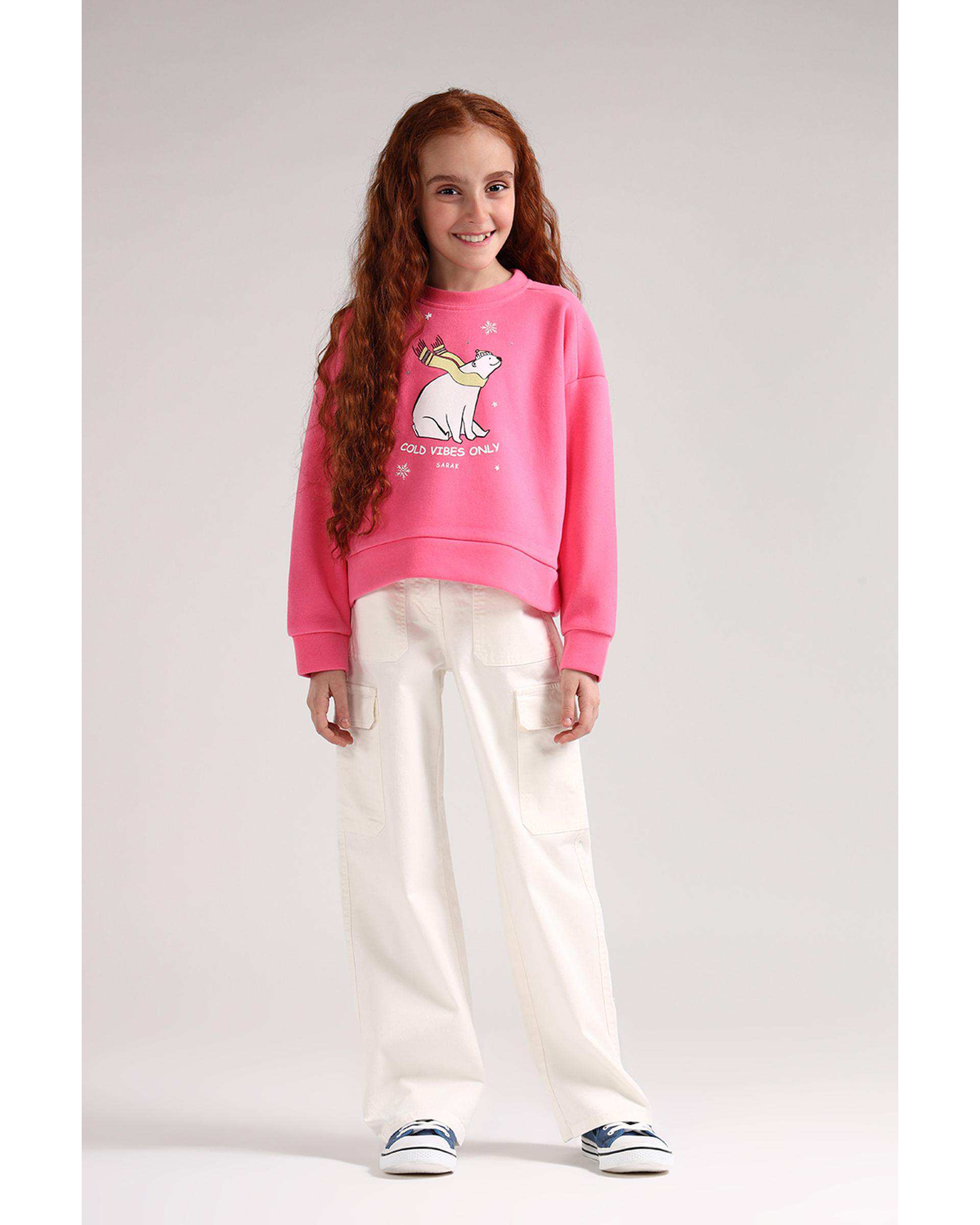 بلوز دخترانه سرخابی سارک Sarak مدل 4596