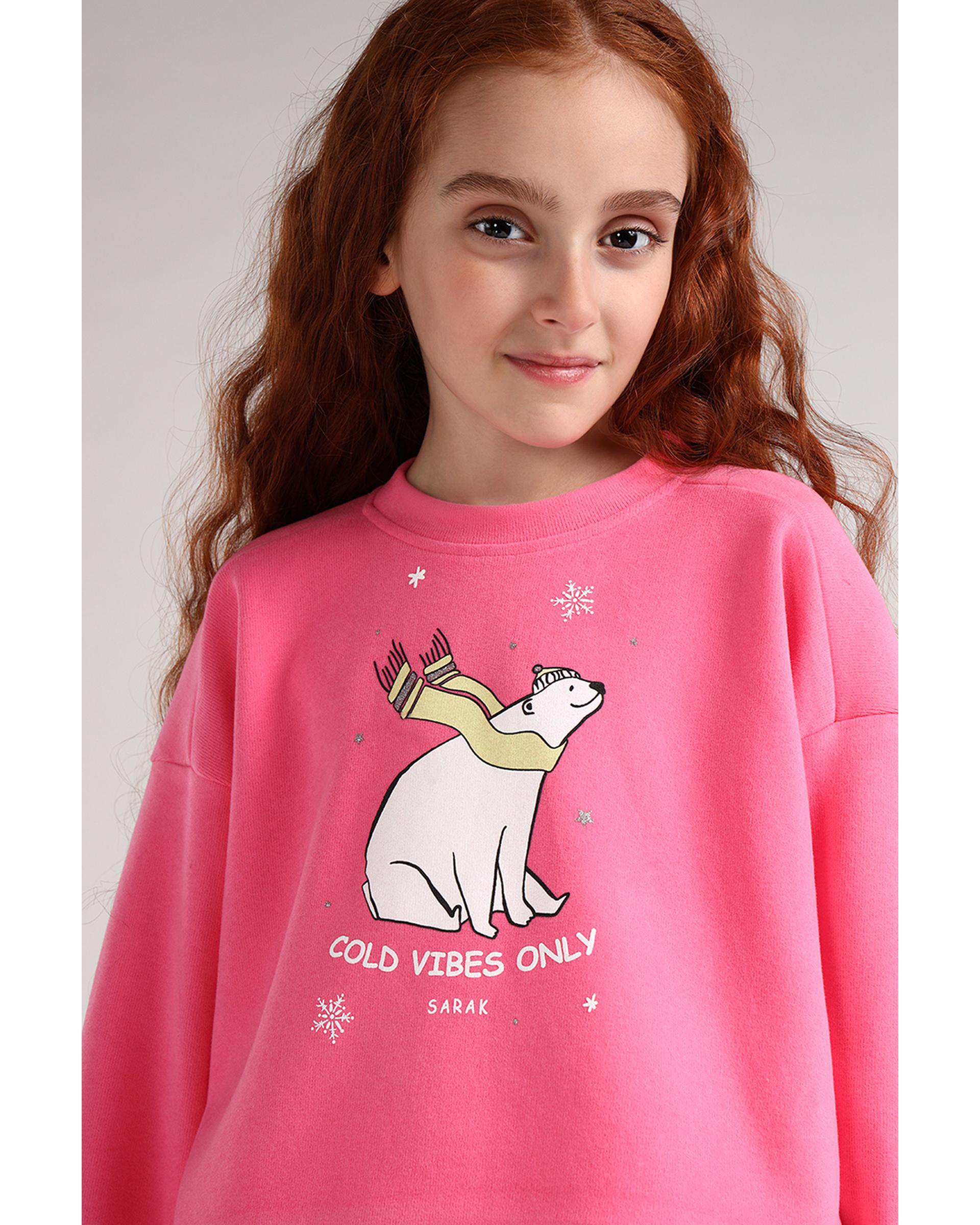 بلوز دخترانه سرخابی سارک Sarak مدل 4596