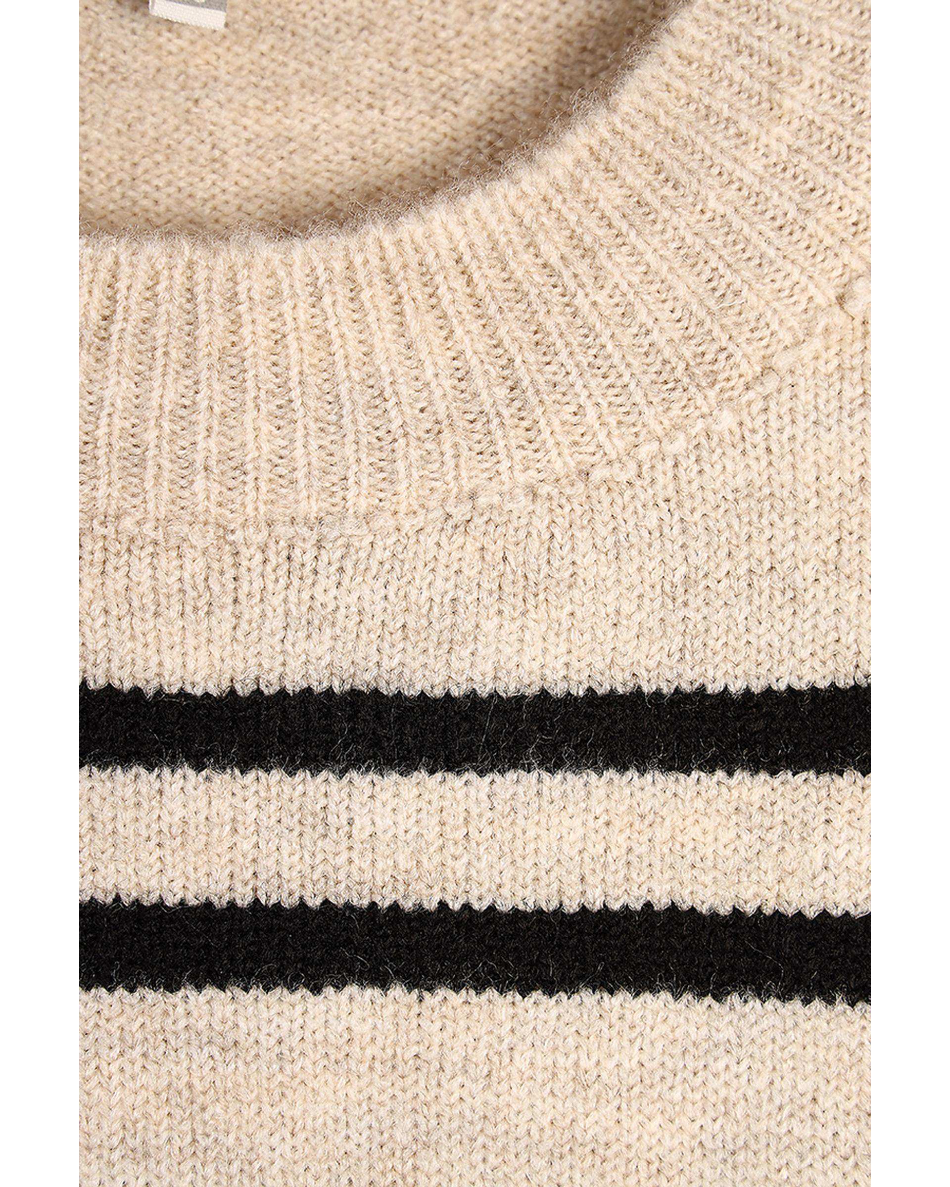 پلیور زنانه راه راه کرم مشکی سارک Sarak مدل 4278