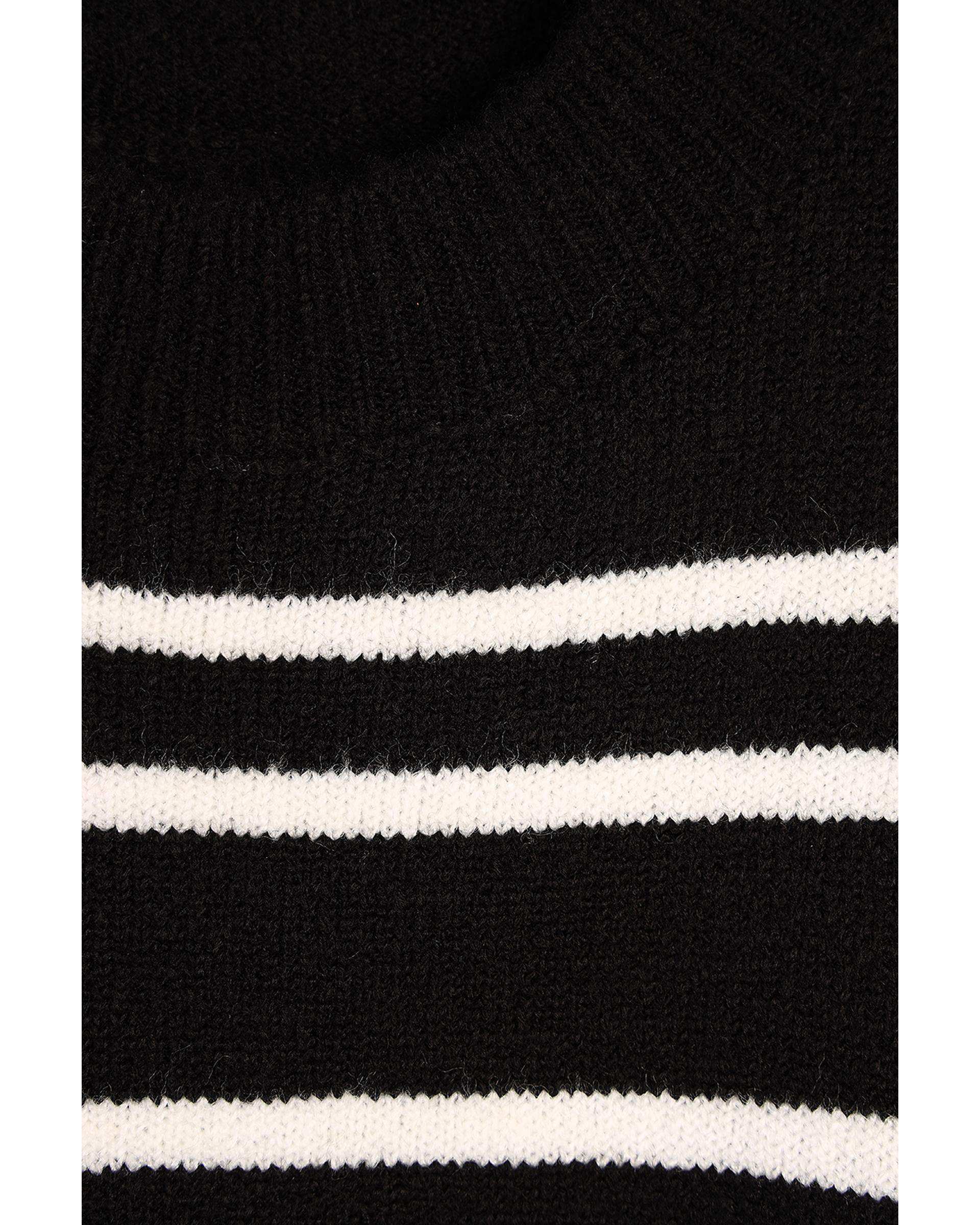 پلیور زنانه راه راه مشکی سفید سارک Sarak مدل 4278