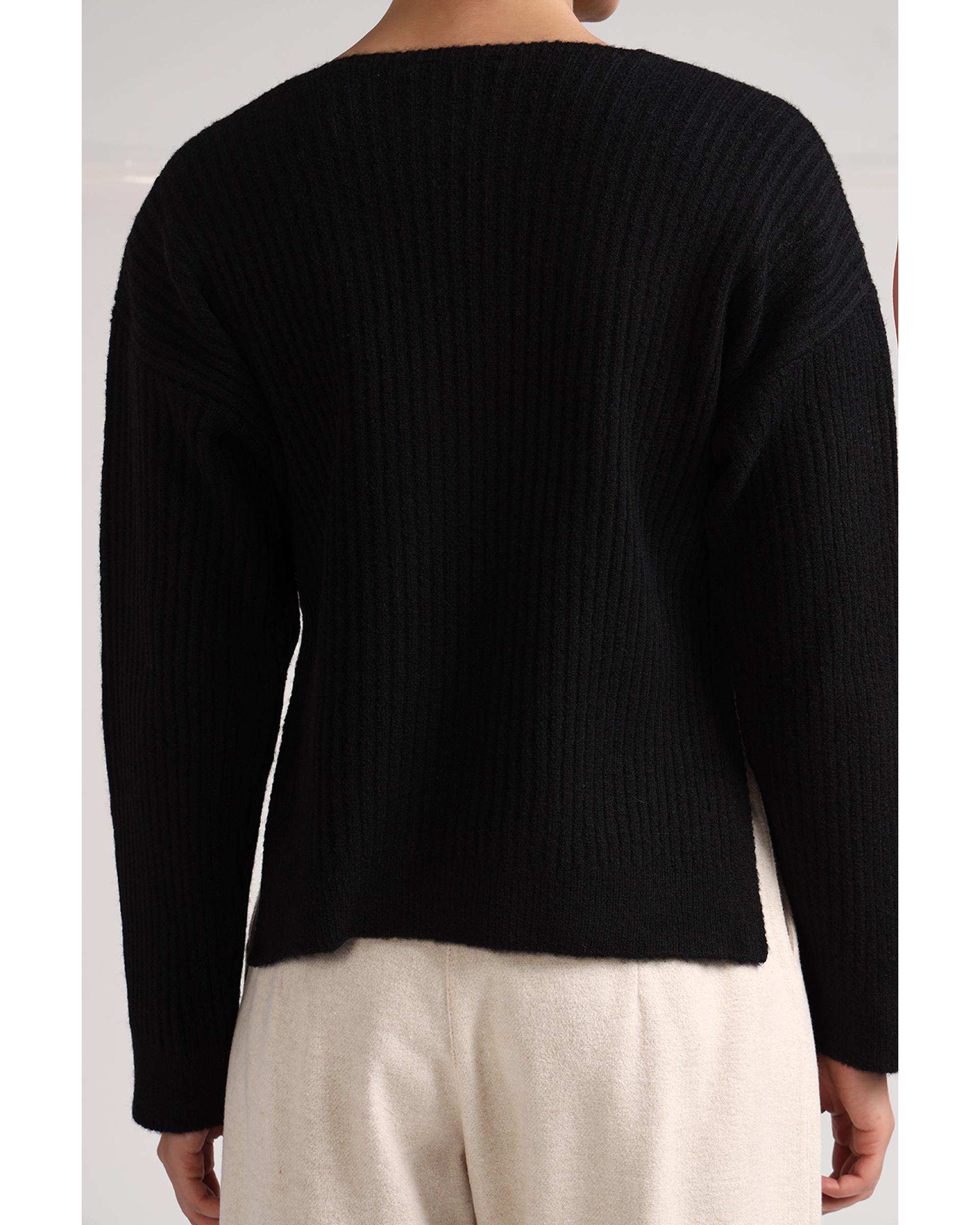 پلیور زنانه یقه هفت مشکی سارک Sarak مدل 4443