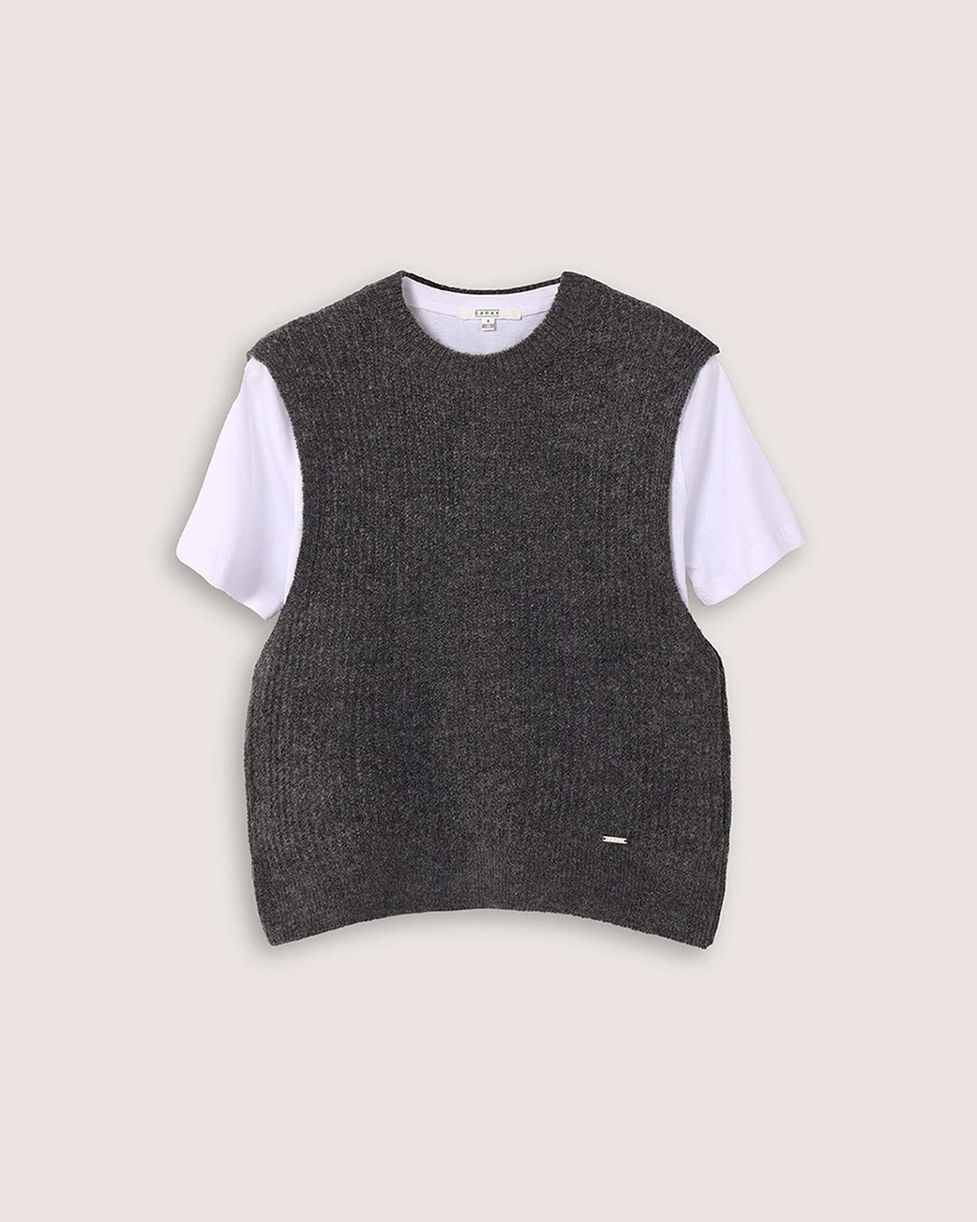 ژیله زنانه بافت یقه گرد زغالی سارک Sarak مدل 4670