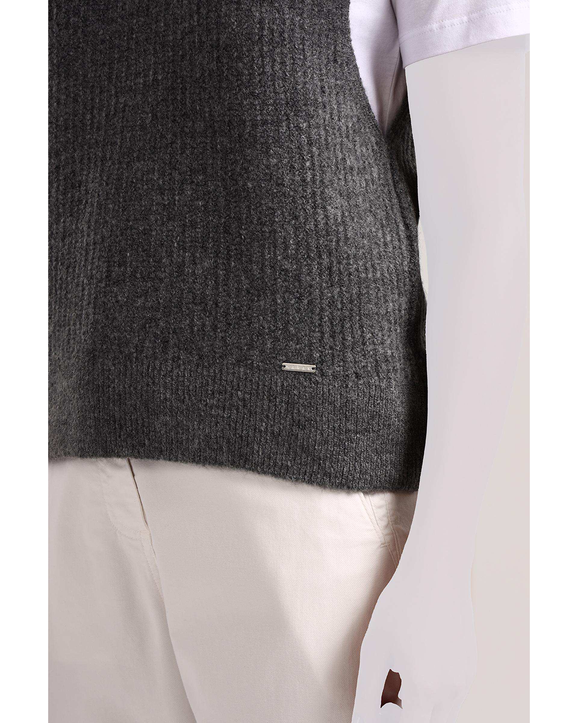 ژیله زنانه بافت یقه گرد زغالی سارک Sarak مدل 4670