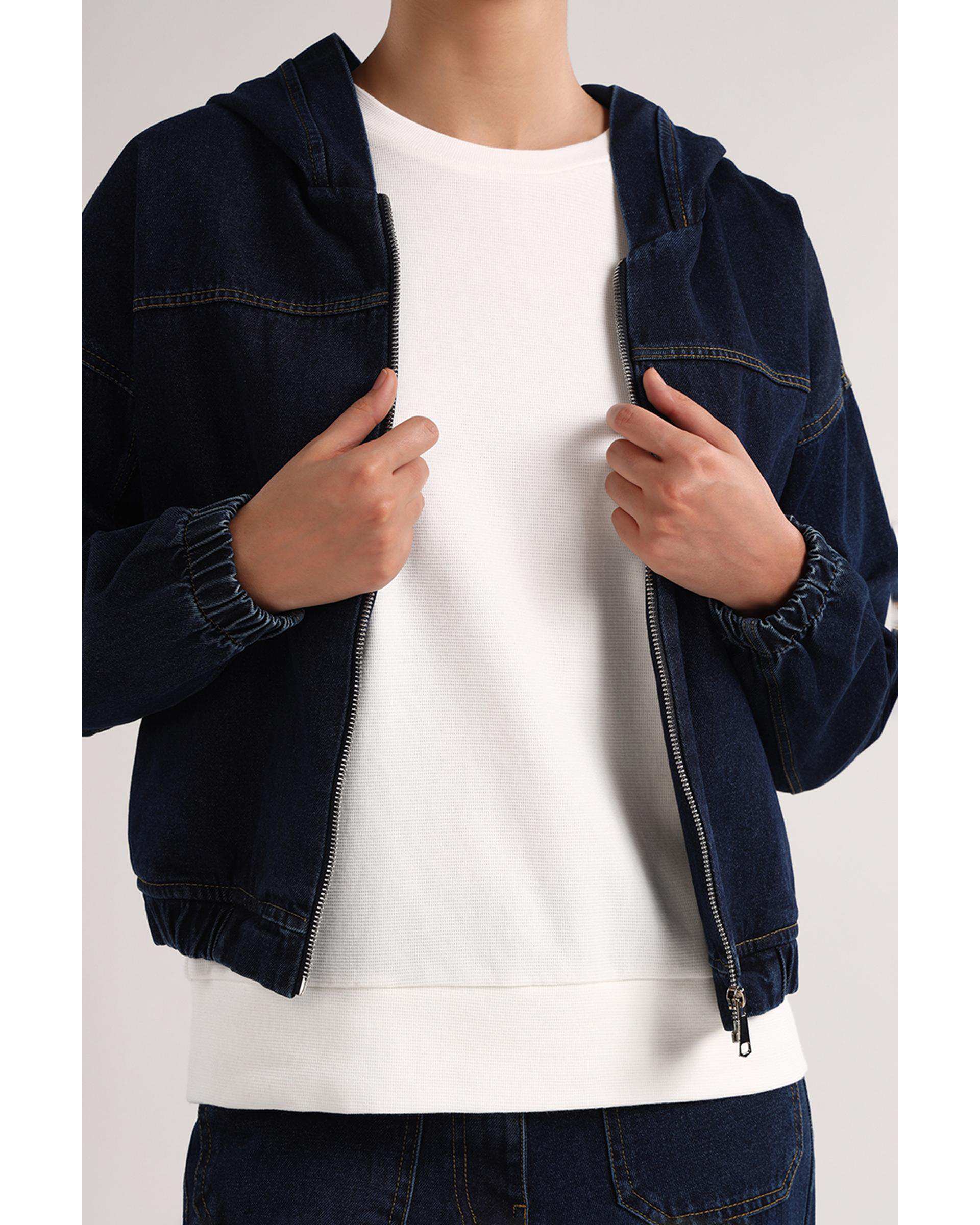 سویشرت جین زنانه آبی تیره سارک Sarak مدل 4513