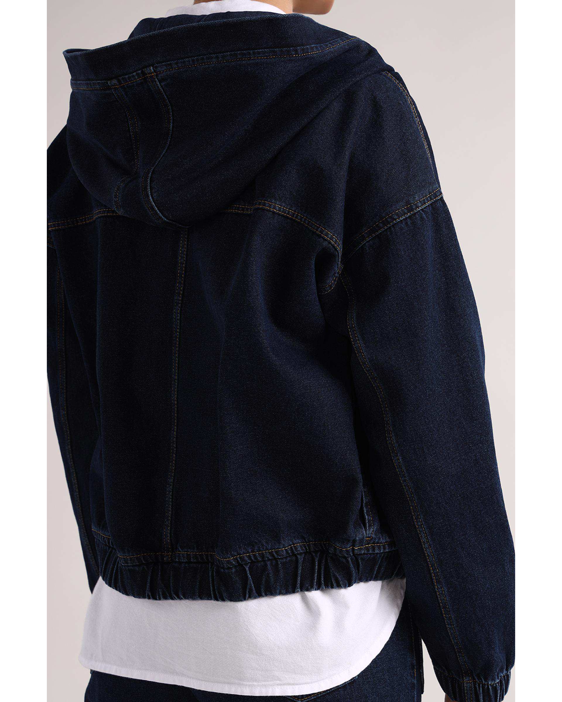 سویشرت جین زنانه آبی تیره سارک Sarak مدل 4513